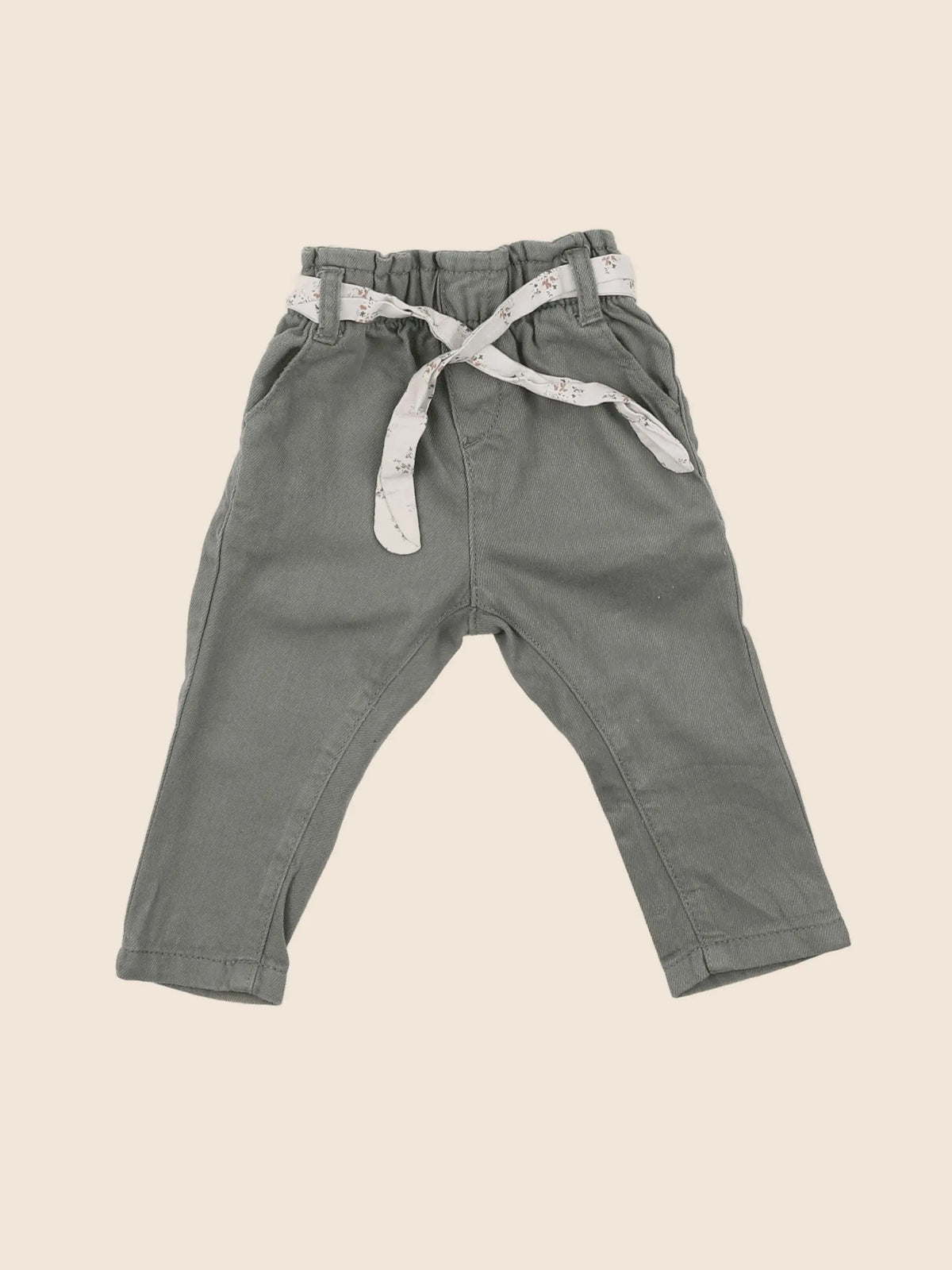 Vertbaudet - pantalon vert - 6 mois