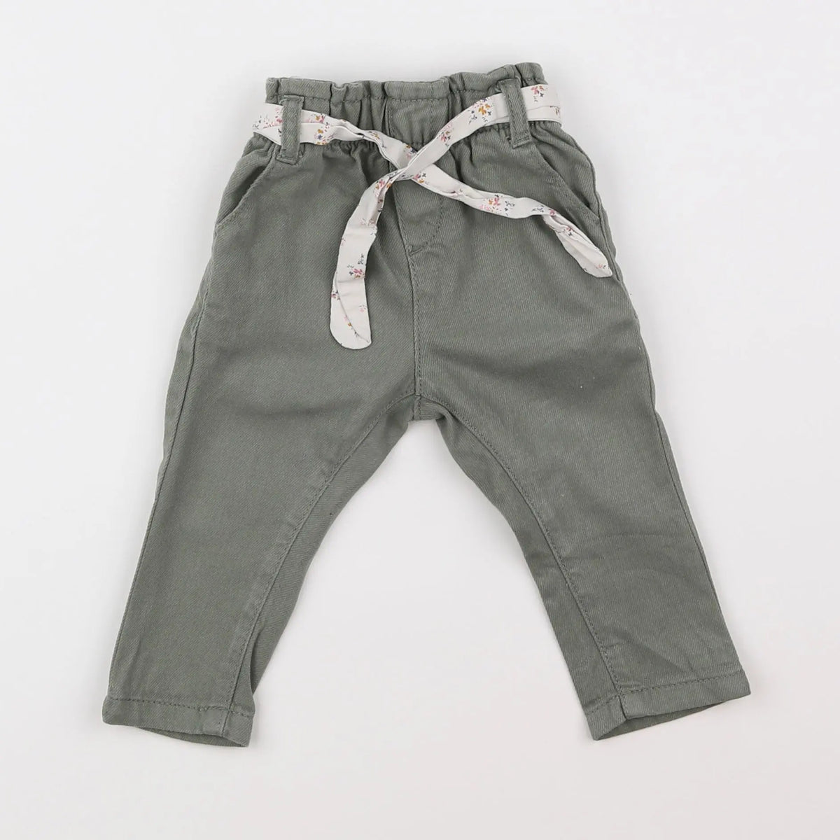 Vertbaudet - pantalon vert - 6 mois