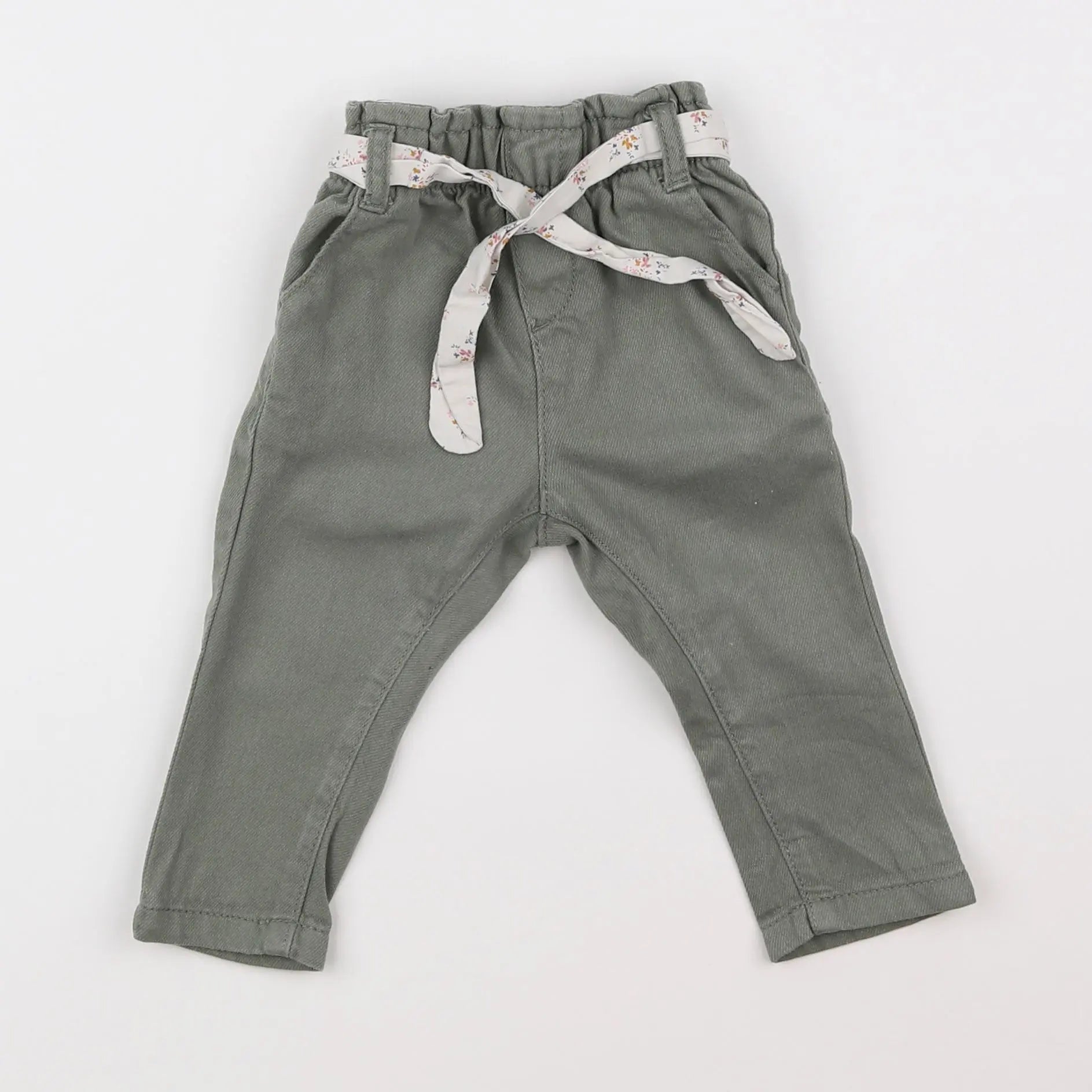 Vertbaudet - pantalon vert - 6 mois