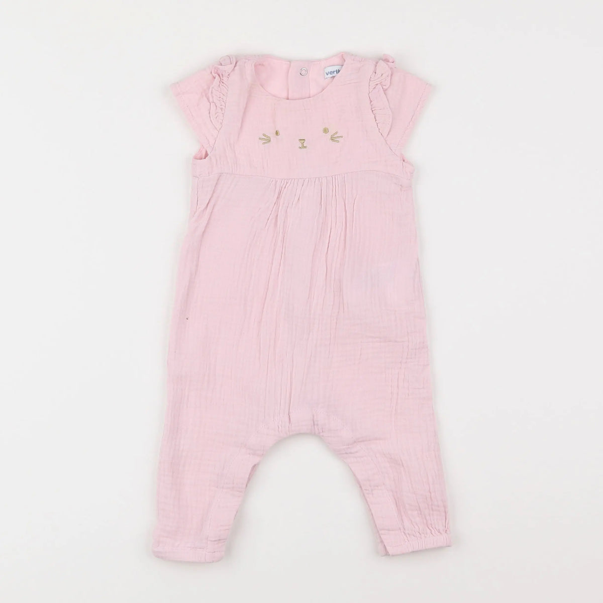 Vertbaudet - combinaison rose - 6 mois