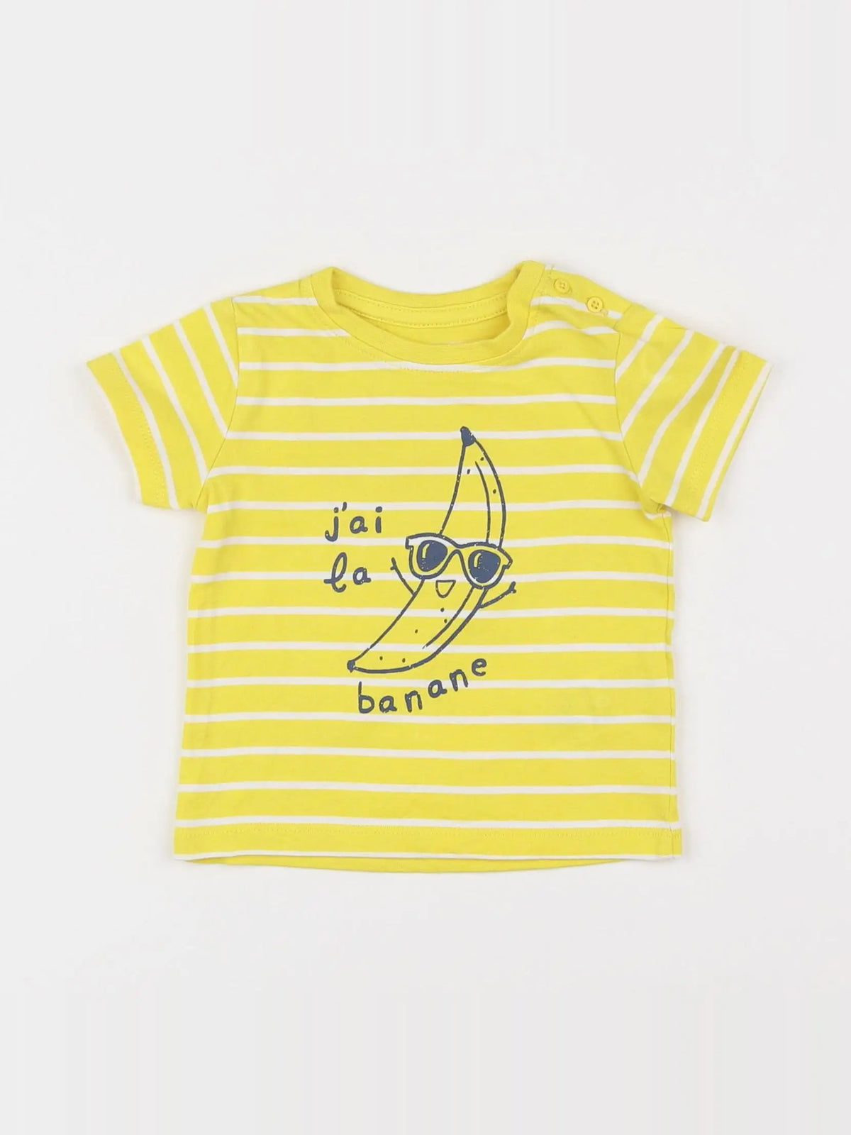 Vertbaudet - tee-shirt jaune - 6 mois