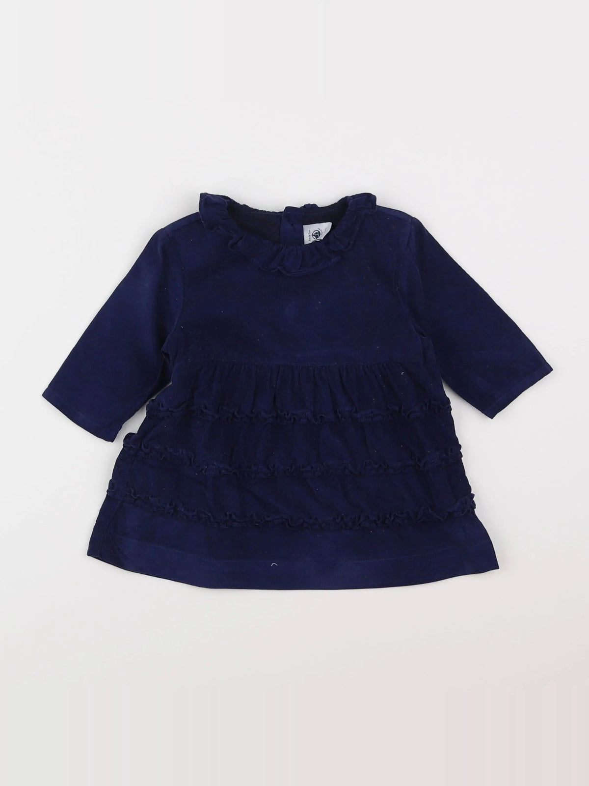 Petit Bateau - robe bleu - 6 mois