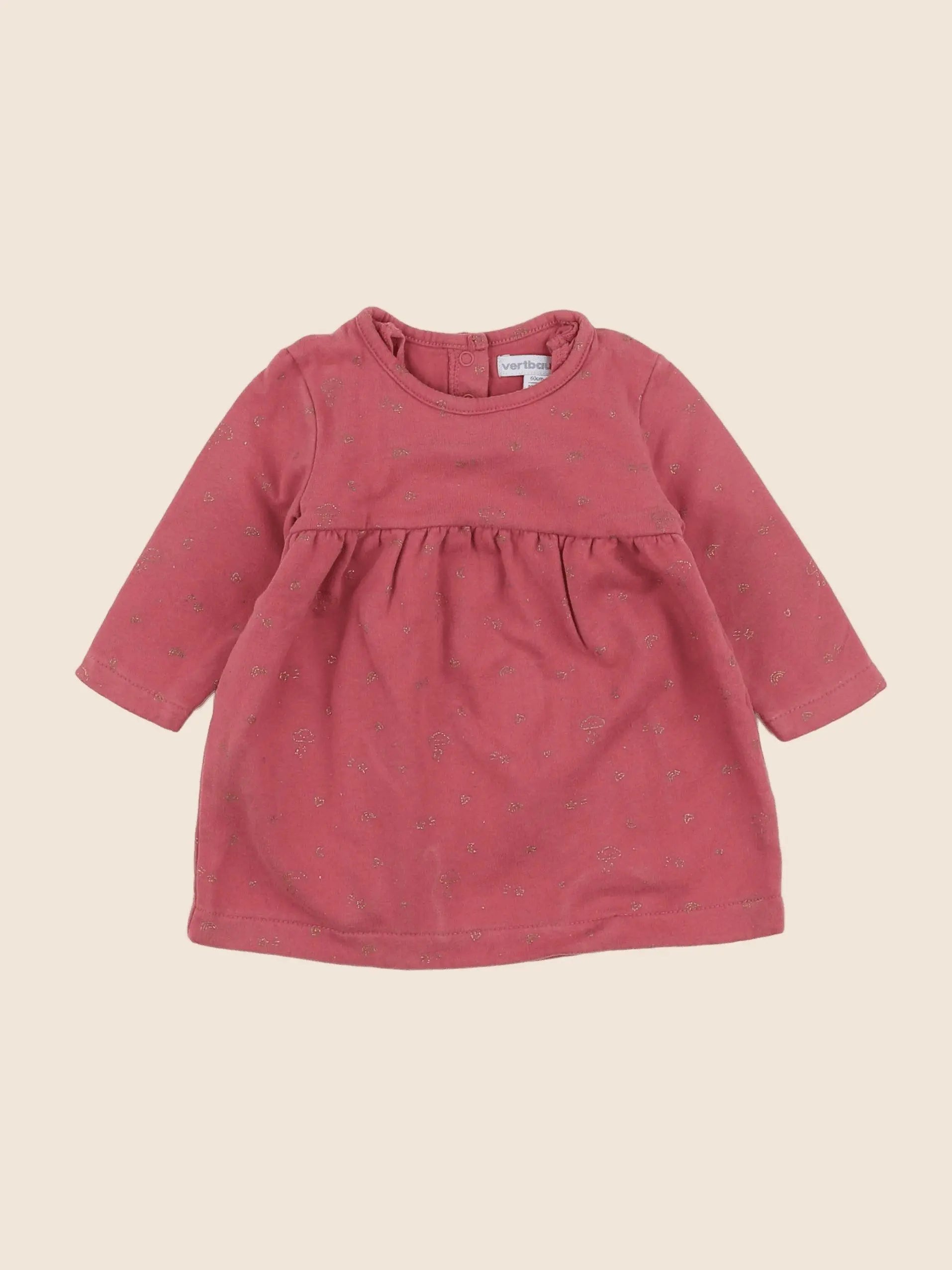 Vertbaudet - robe rose - 3 mois