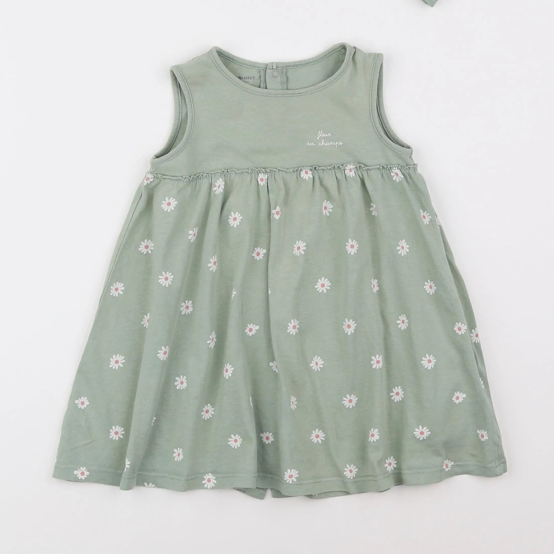 Vertbaudet - robe vert - 18 mois