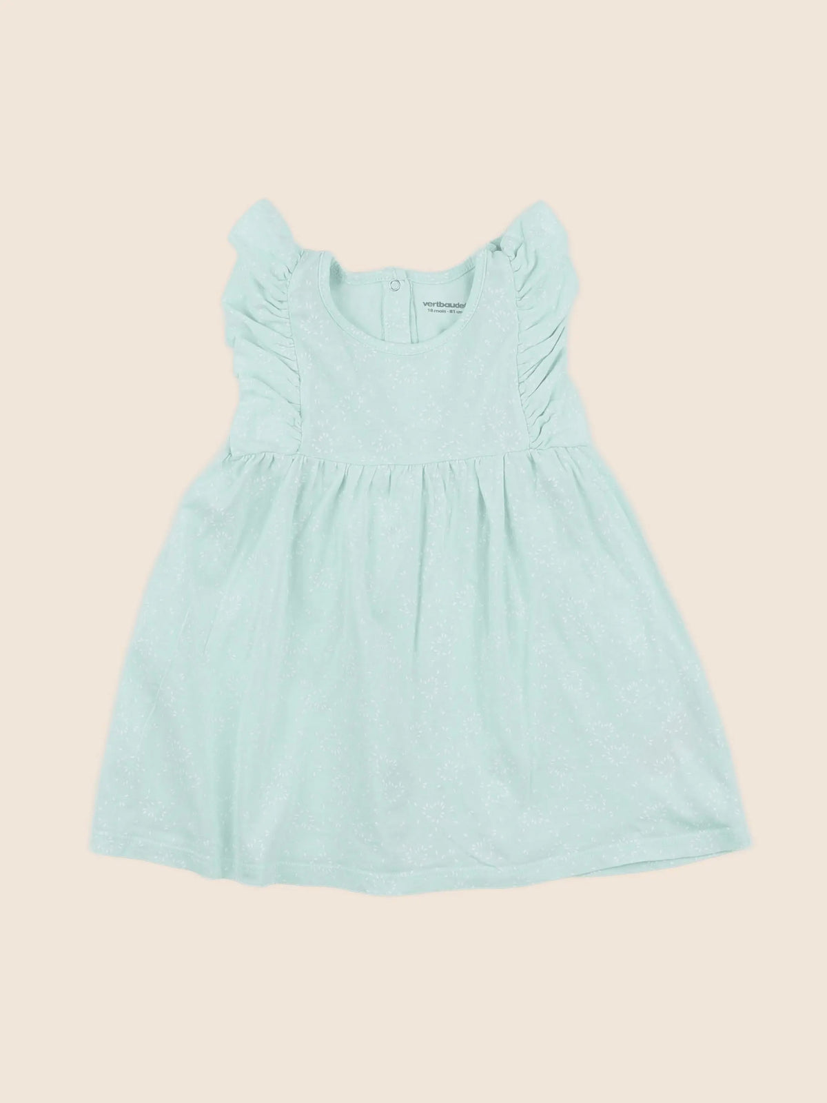 Vertbaudet - robe vert - 18 mois