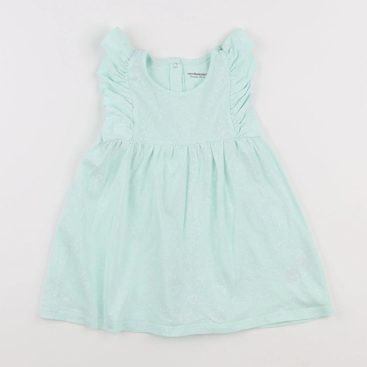 Vertbaudet - robe vert - 18 mois
