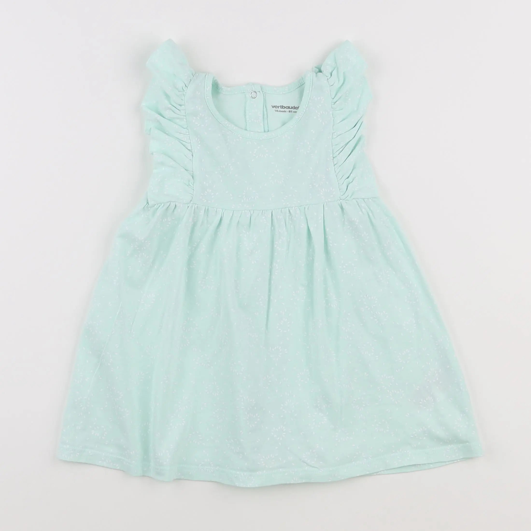 Vertbaudet - robe vert - 18 mois