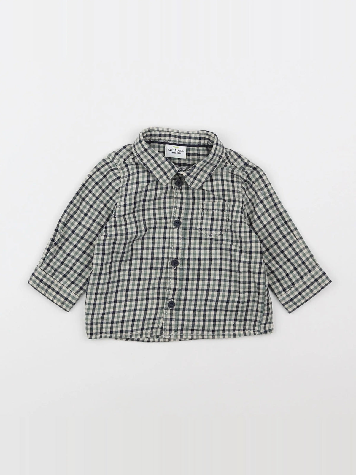 Tape à l'oeil - chemise vert - 6 mois