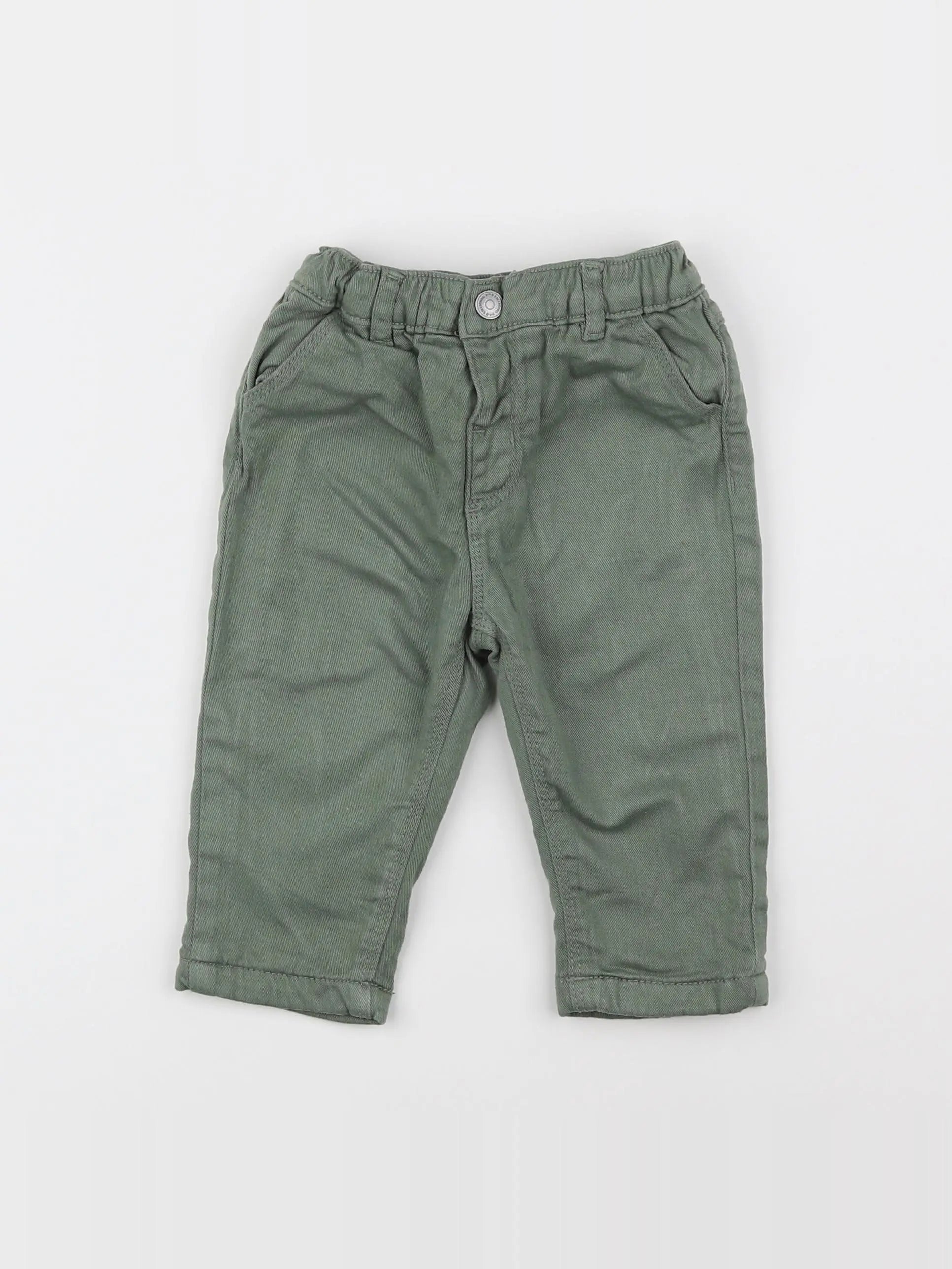 Tape à l'oeil - pantalon doublé vert - 6 mois