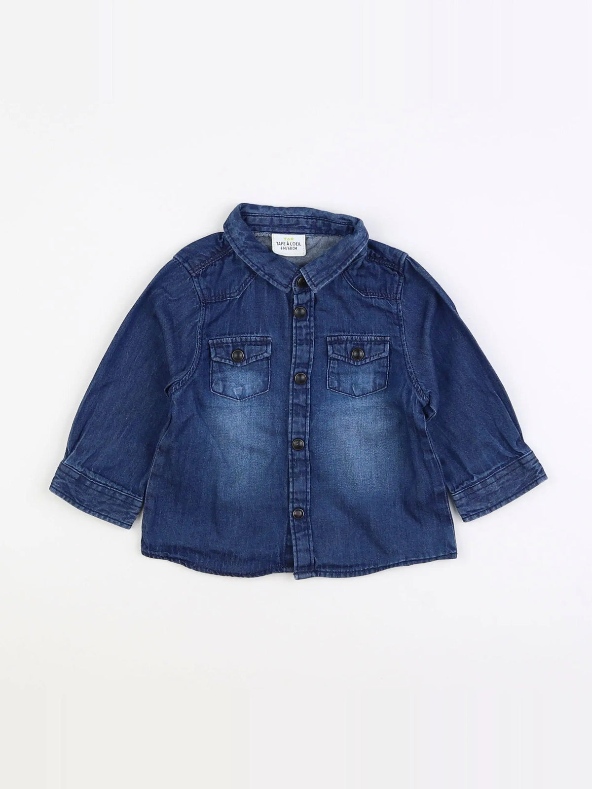 Tape à l'oeil - chemise bleu - 6 mois