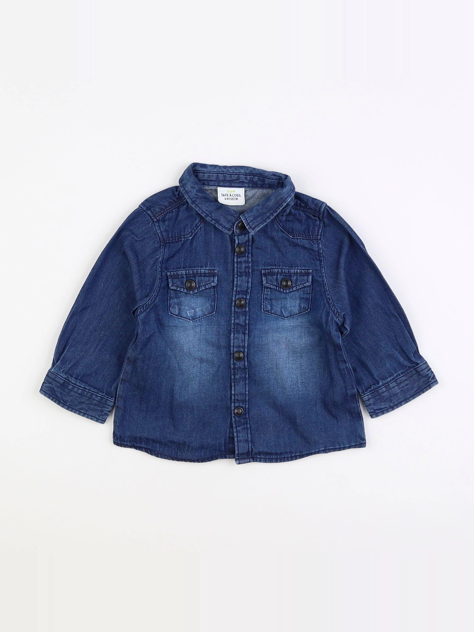 Tape à l'oeil - chemise bleu - 6 mois