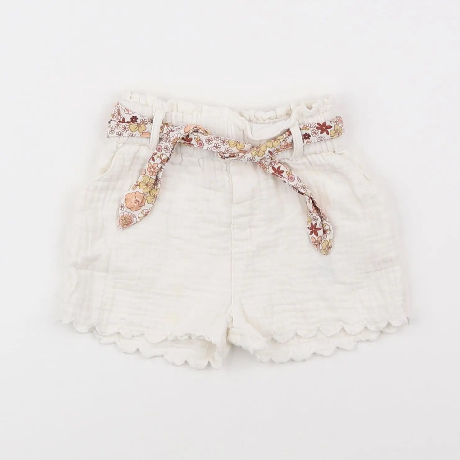 Vertbaudet - short blanc - 9 mois