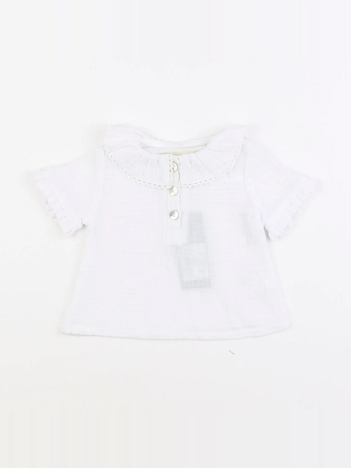 Frangin Frangine - blouse blanc - 3 mois