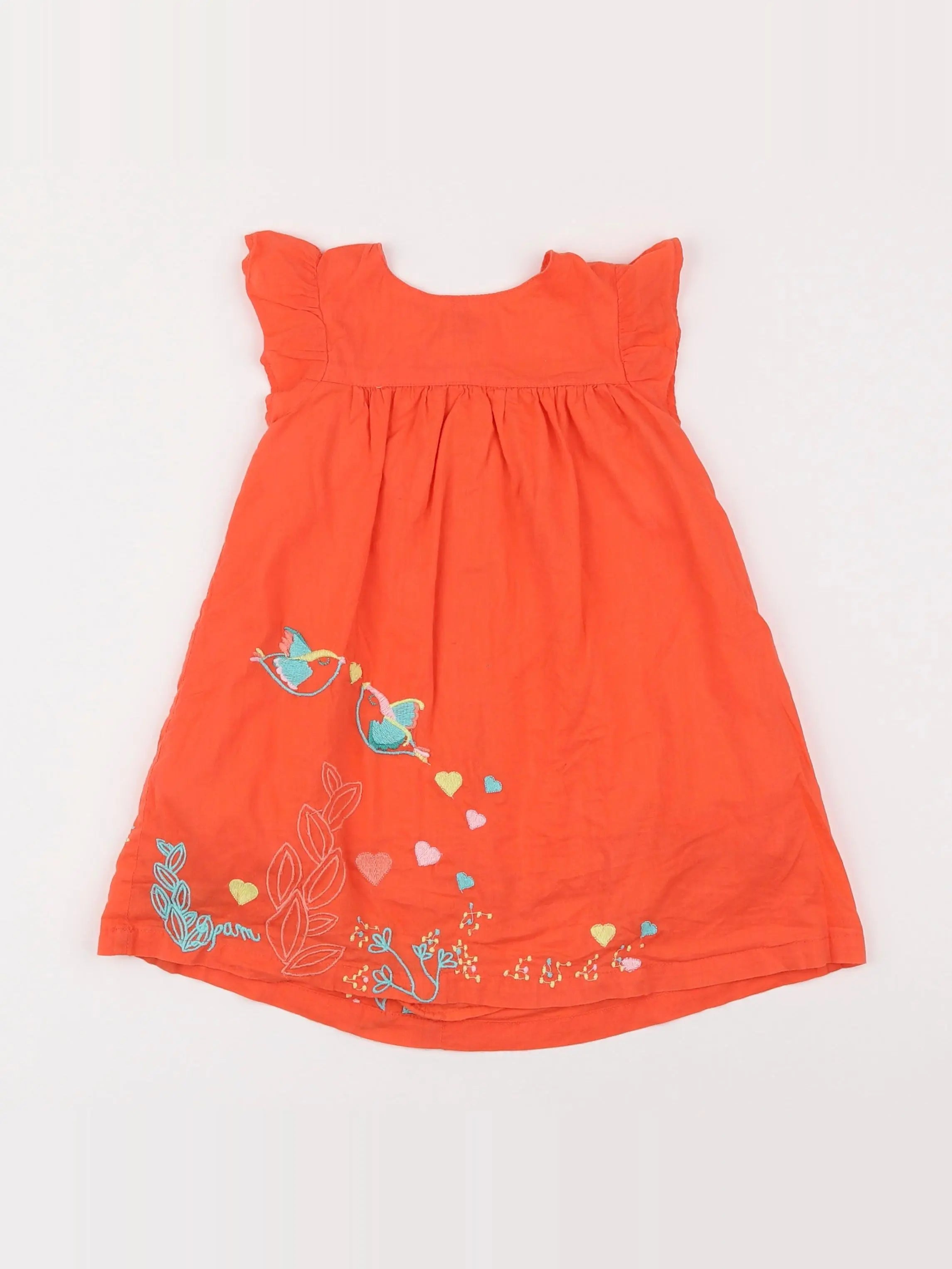Bonton - robe orange - 18 mois