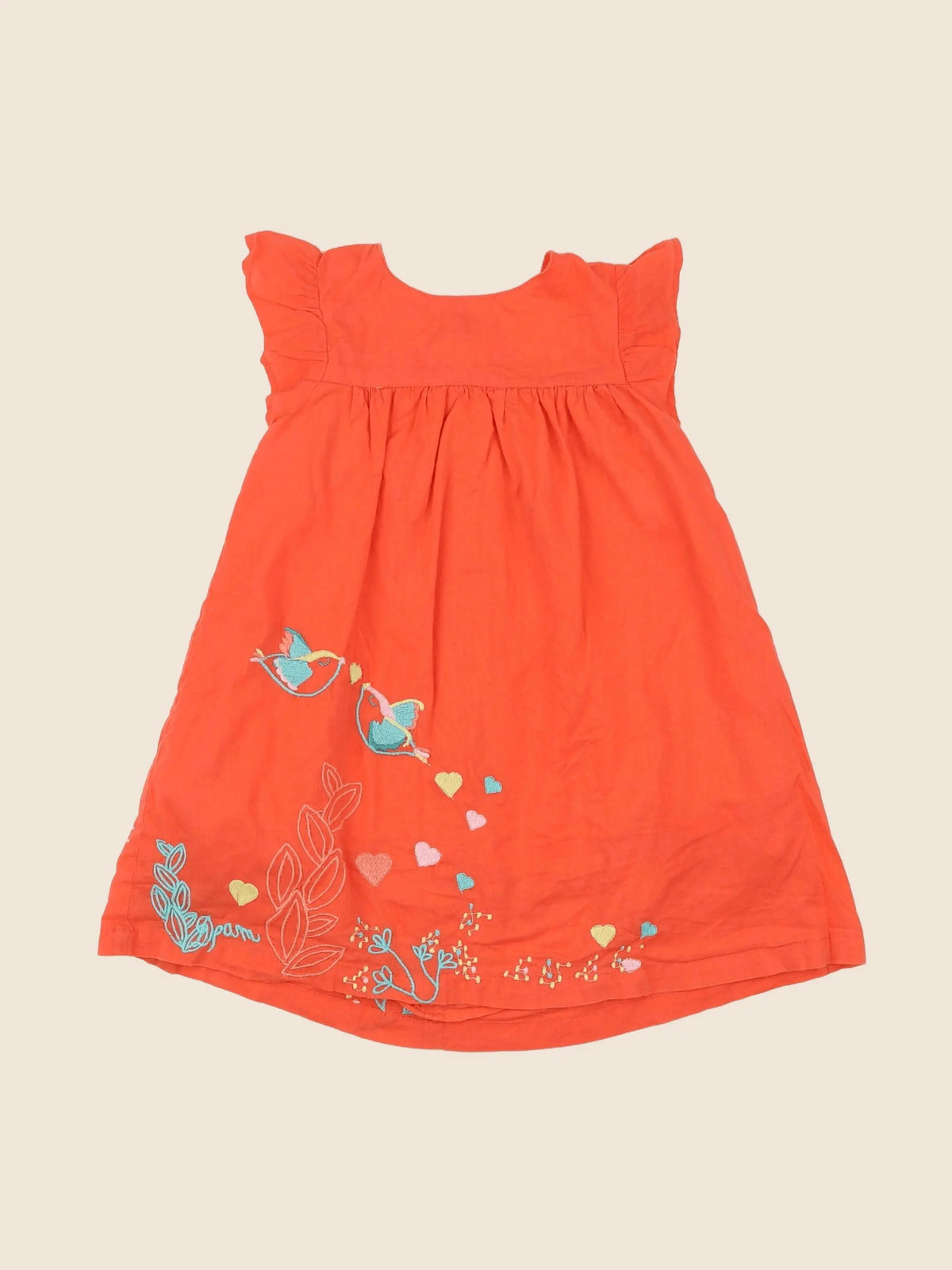 Bonton - robe orange - 18 mois