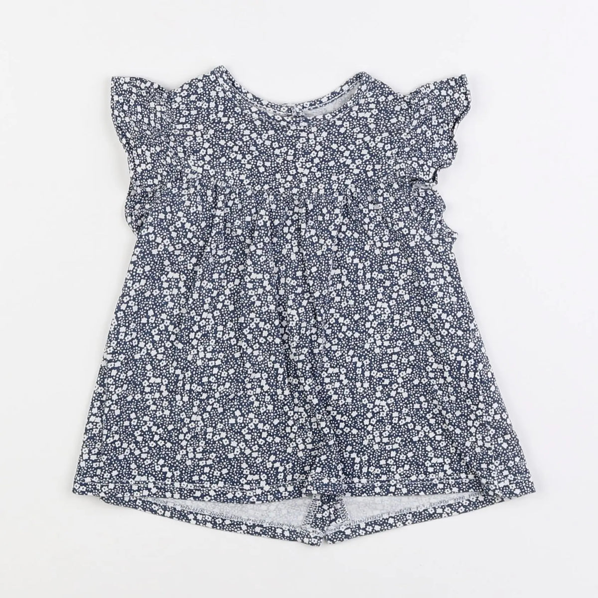 Vertbaudet - robe blanc, bleu - 2 ans