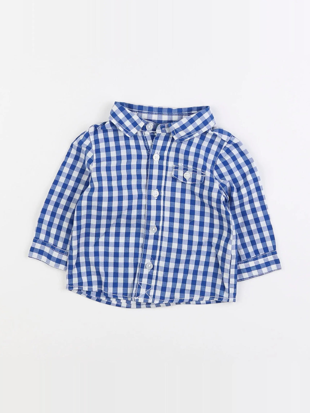 Tape à l'oeil - chemise bleu, blanc - 6 mois