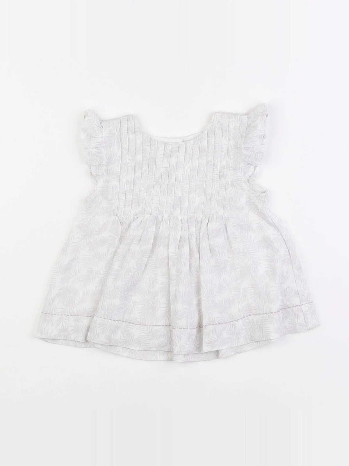 Boutchou - robe blanc, gris - 12 mois