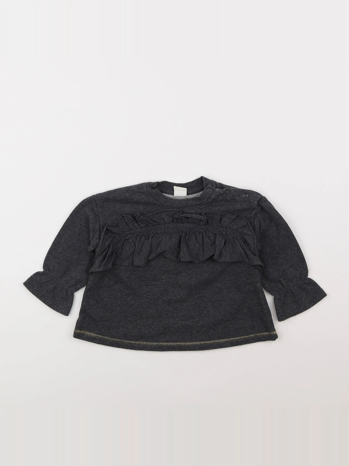 H&M - sweat gris - 9/12 mois