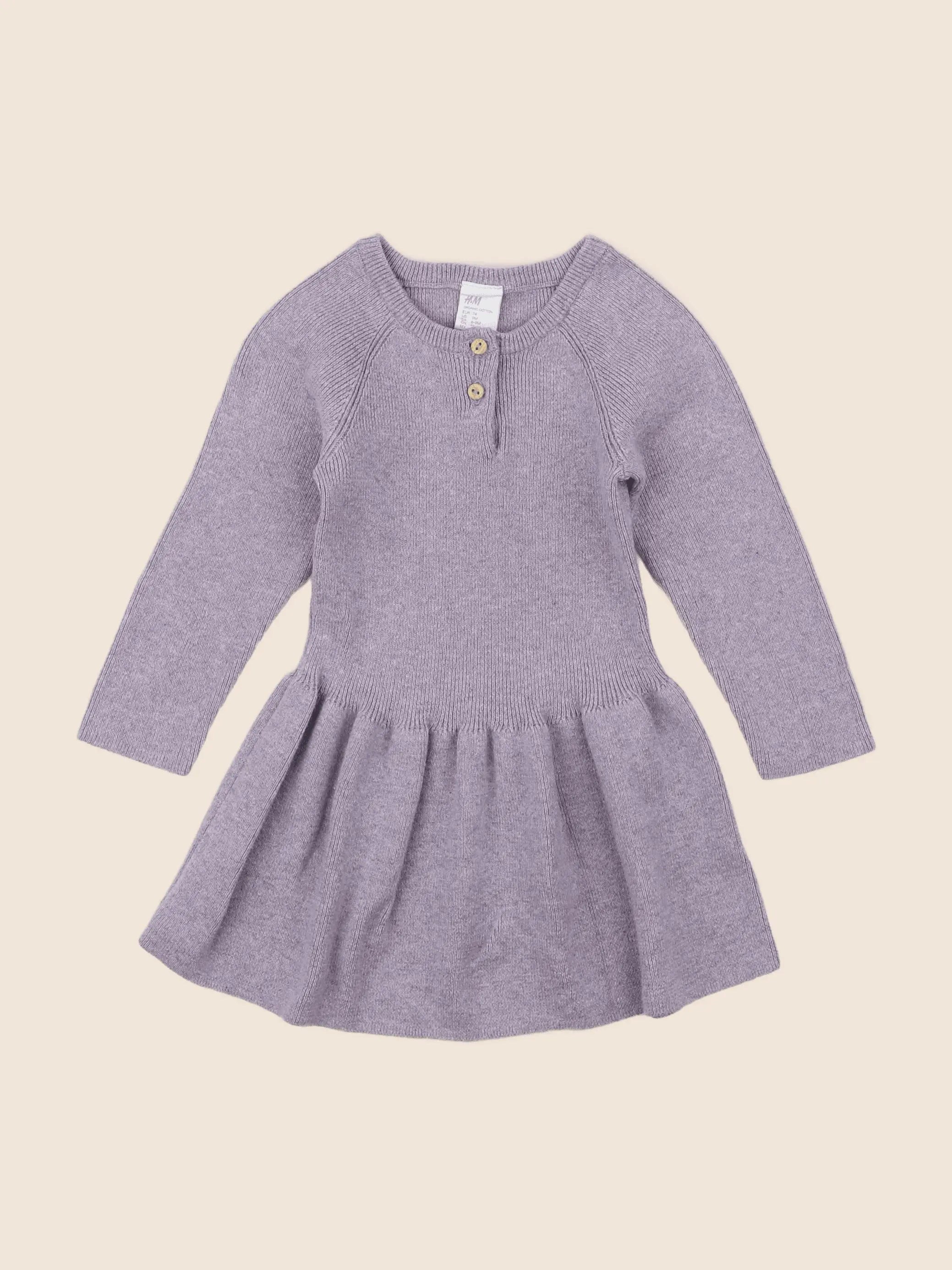 H&M - robe violet - 6/9 mois