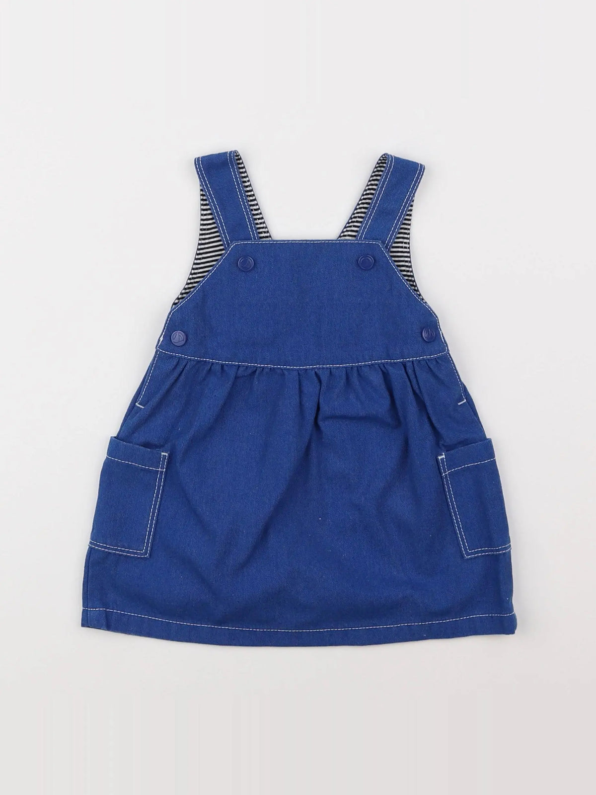 Petit Bateau - robe bleu - 6 mois