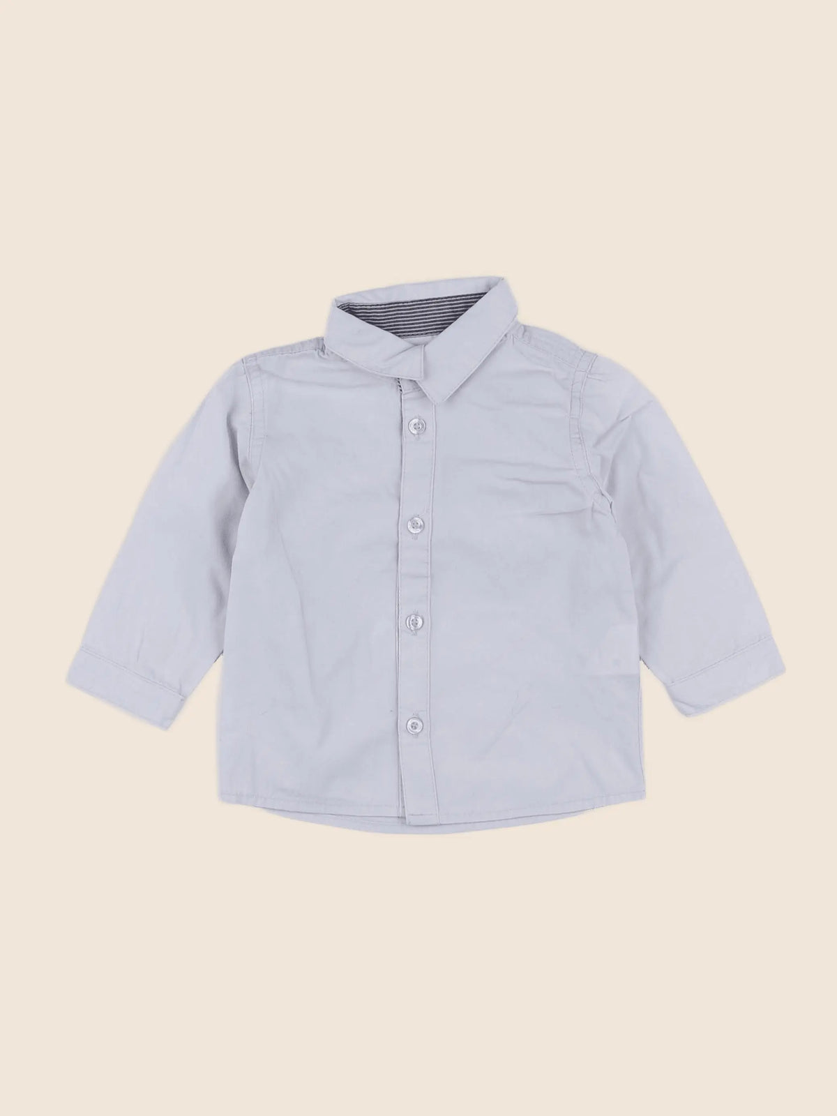 Vertbaudet - chemise gris - 9 mois