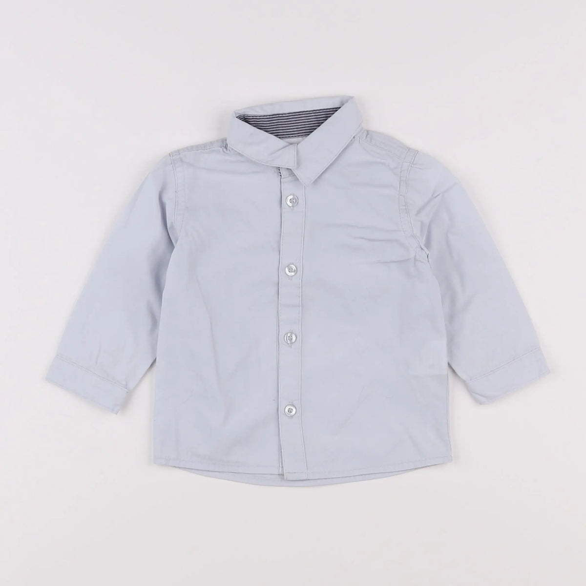 Vertbaudet - chemise gris - 9 mois