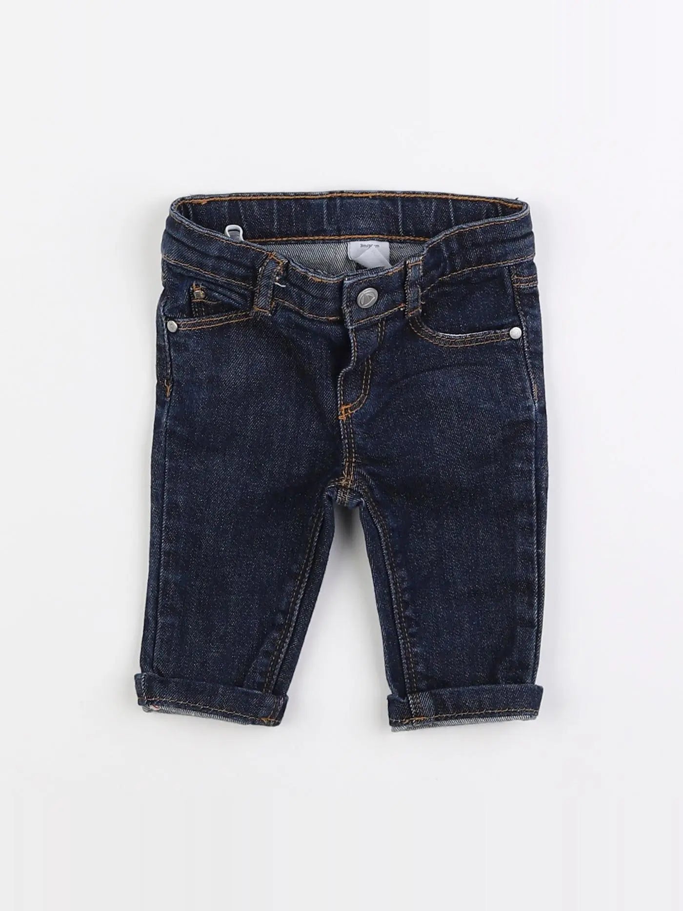 Petit Bateau - jean bleu - 3 mois