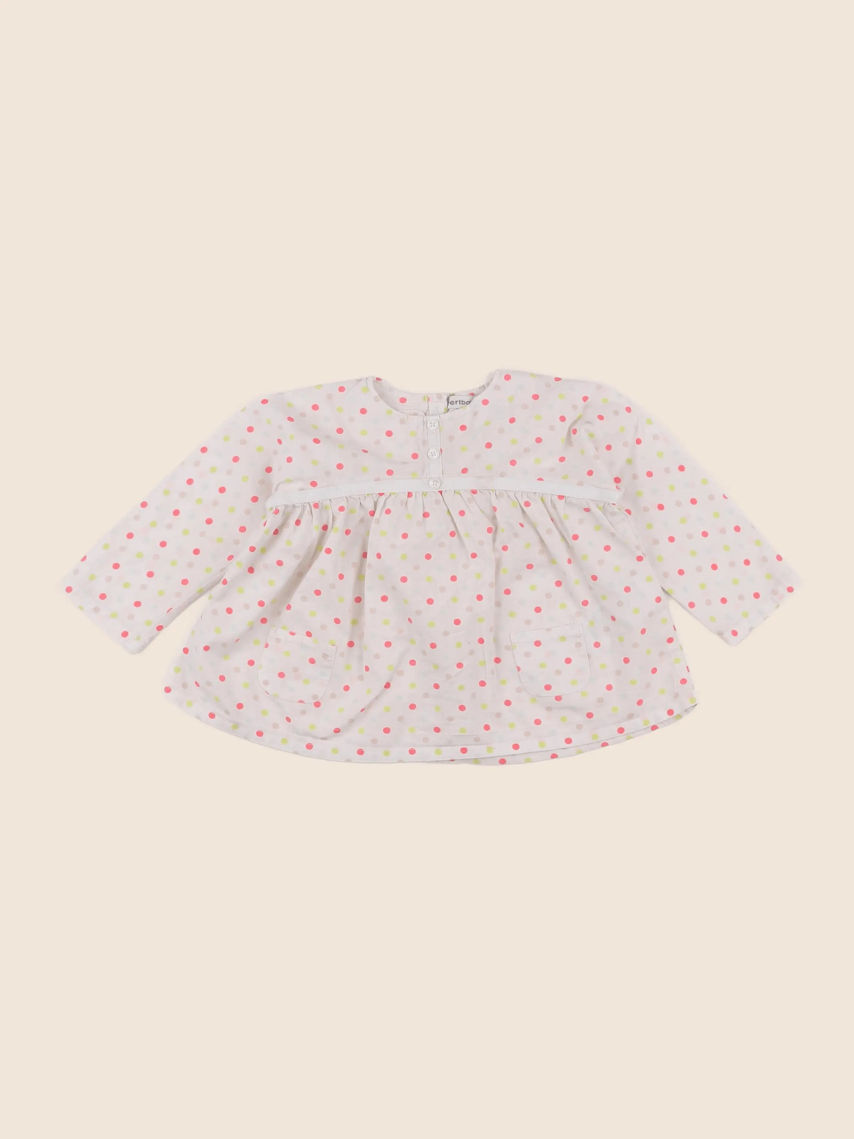 Vertbaudet - blouse multicolore - 12 mois