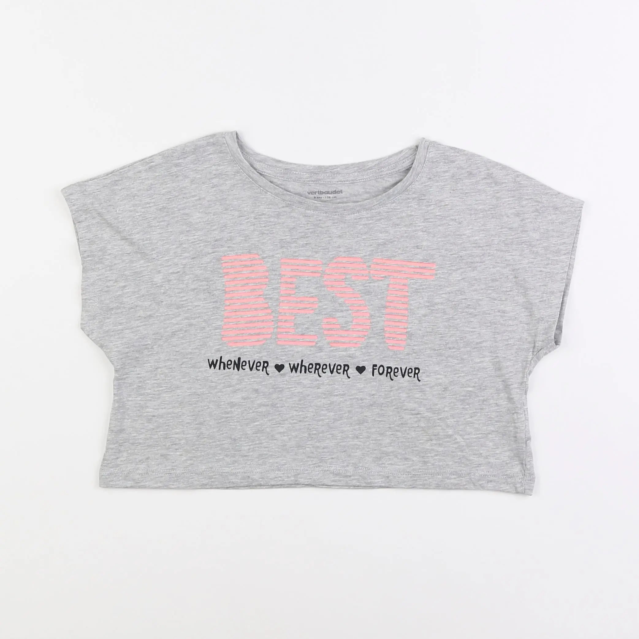 Vertbaudet - tee-shirt gris - 8 ans