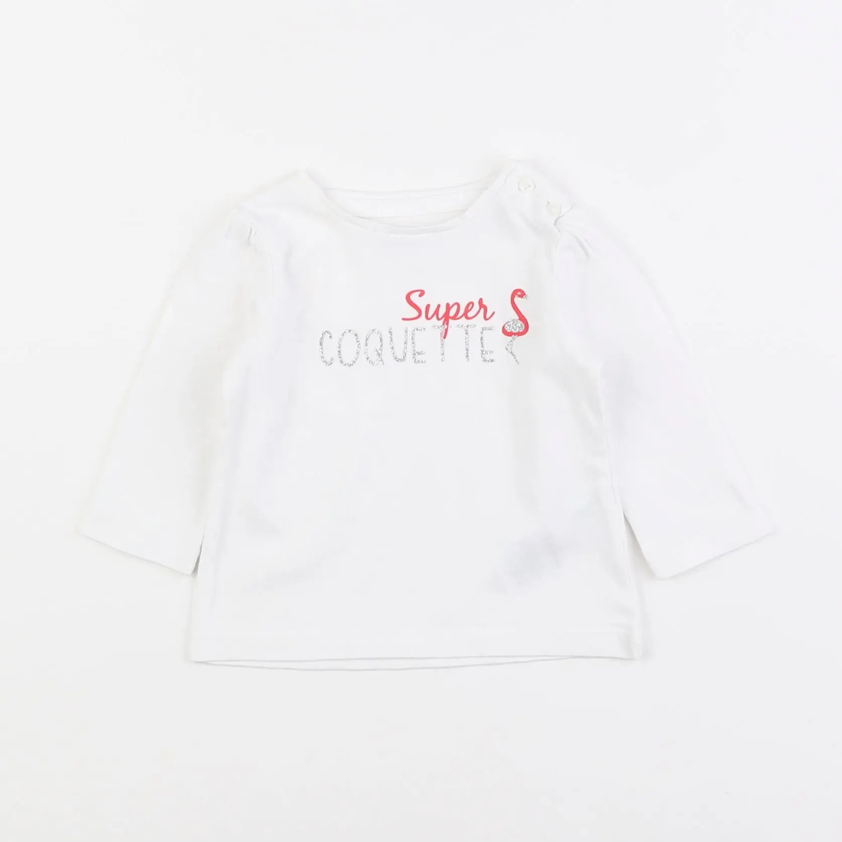 Vertbaudet - tee-shirt blanc - 3 mois