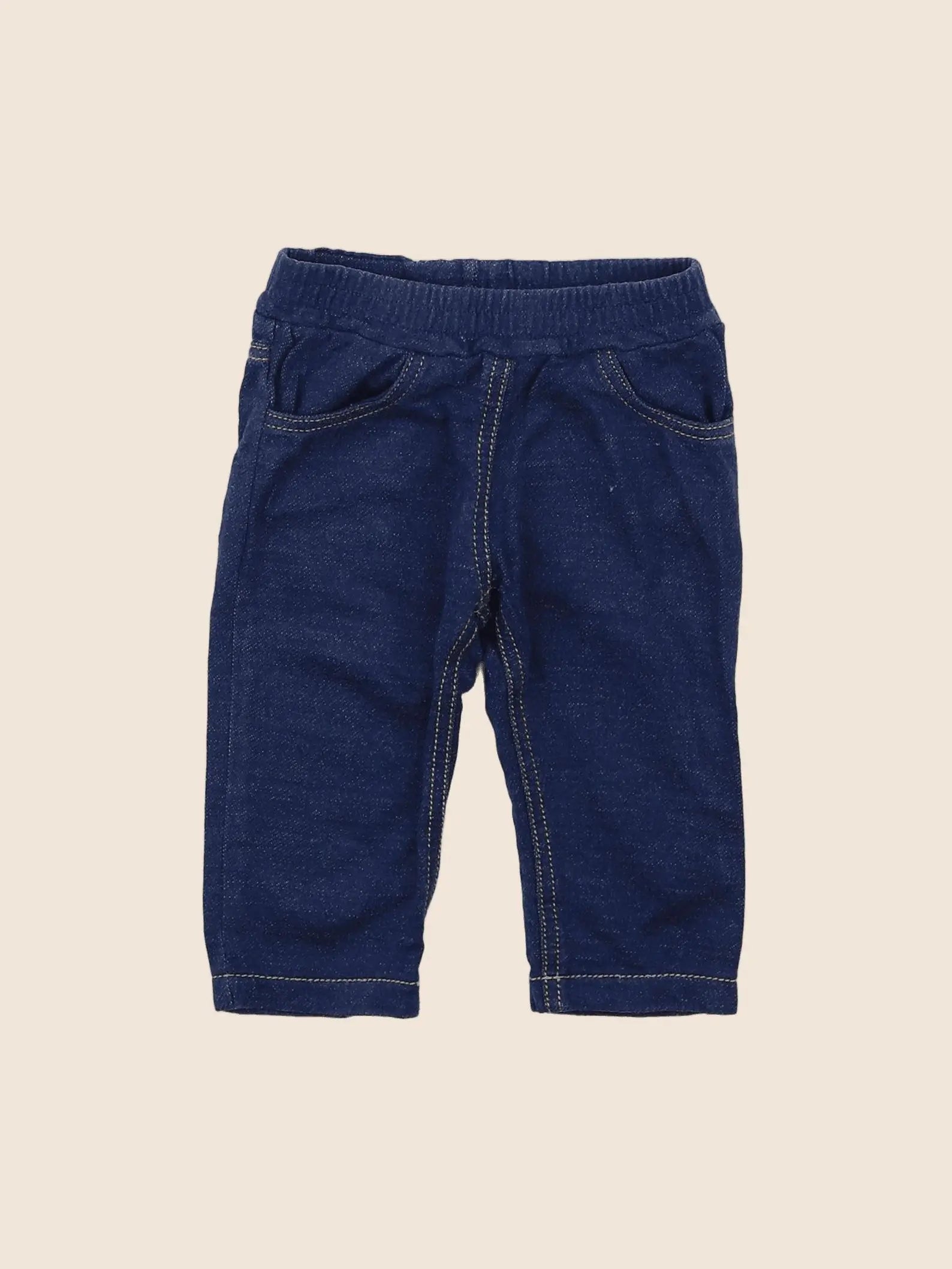 Petit Bateau - pantalon bleu - 3 mois