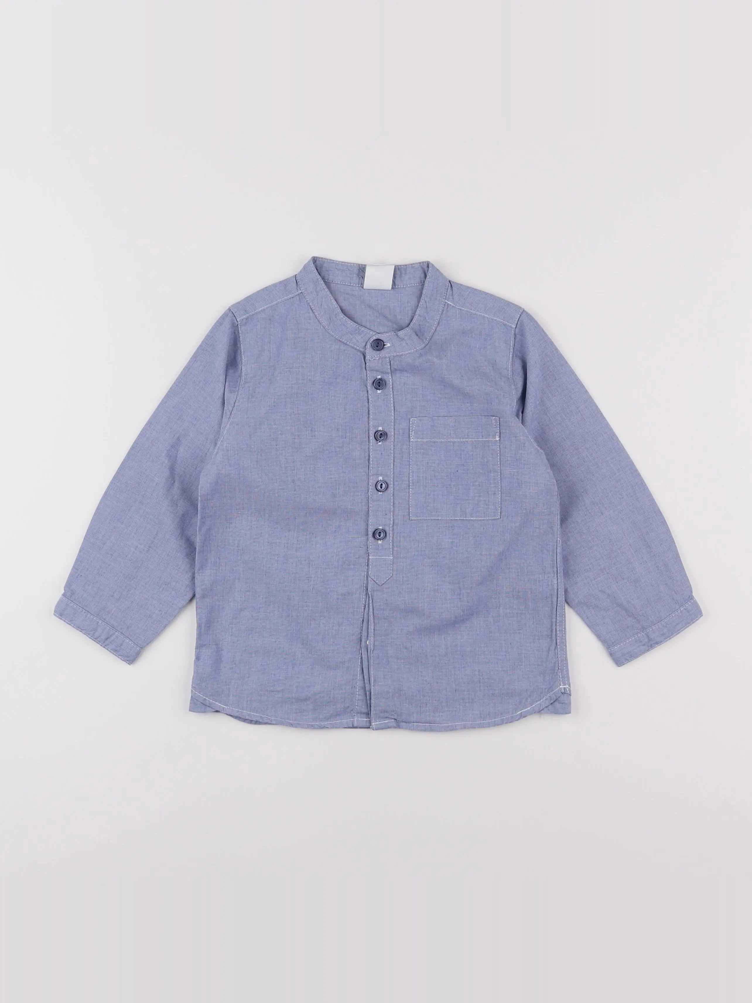 H&M - chemise bleu - 12/18 mois