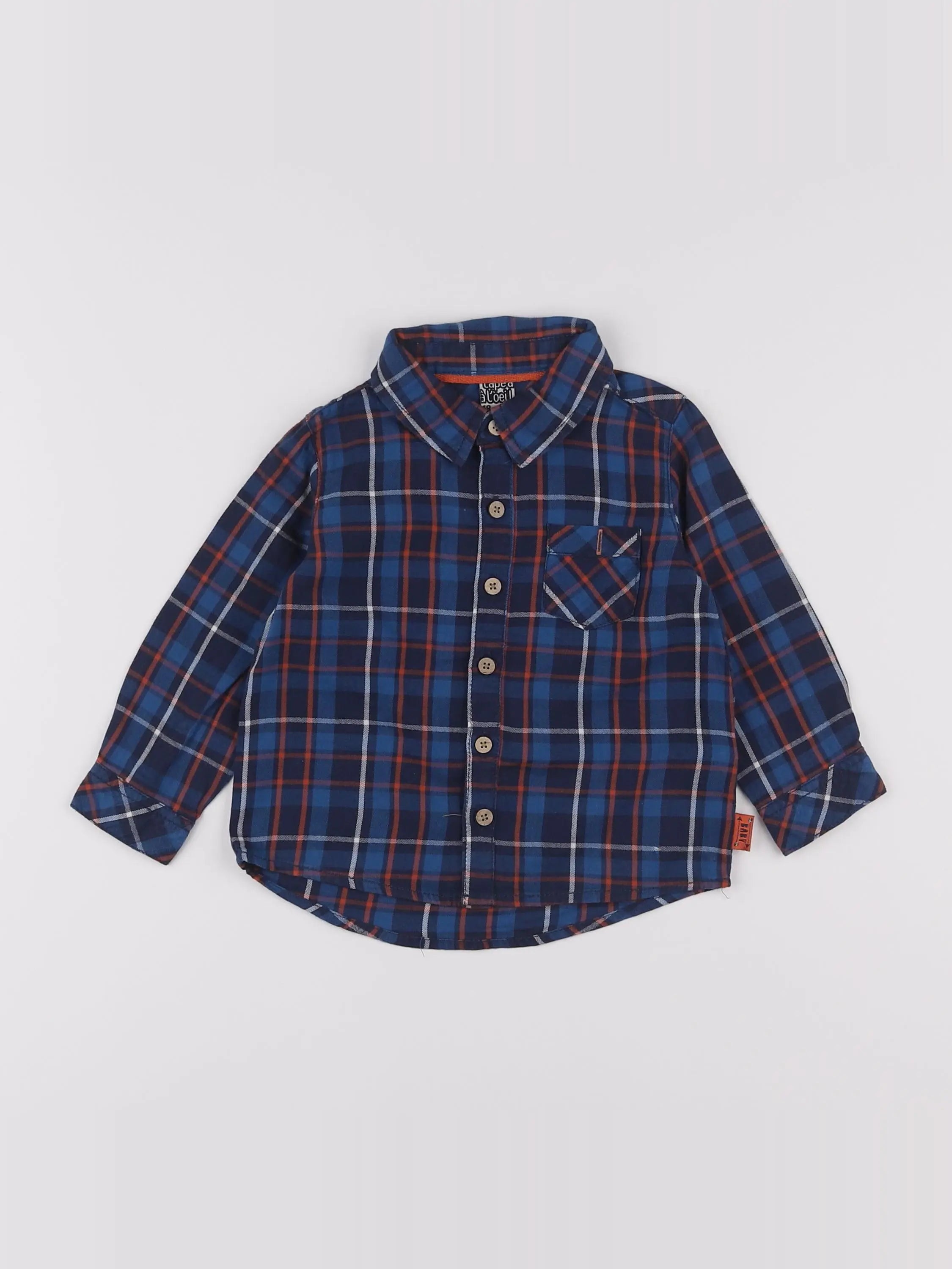 Tape à l'oeil - chemise bleu - 18 mois