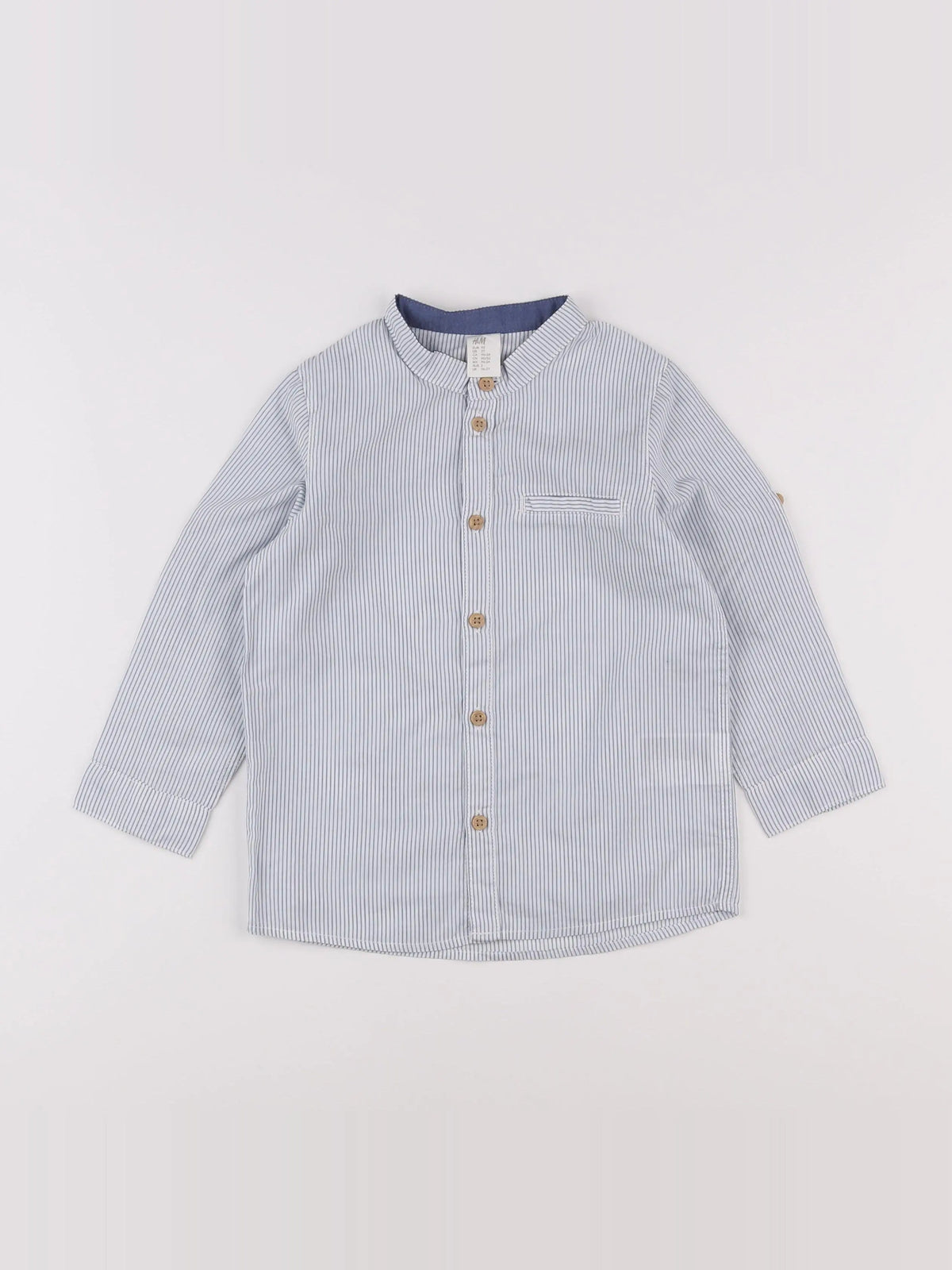 H&M - chemise bleu - 12/18 mois