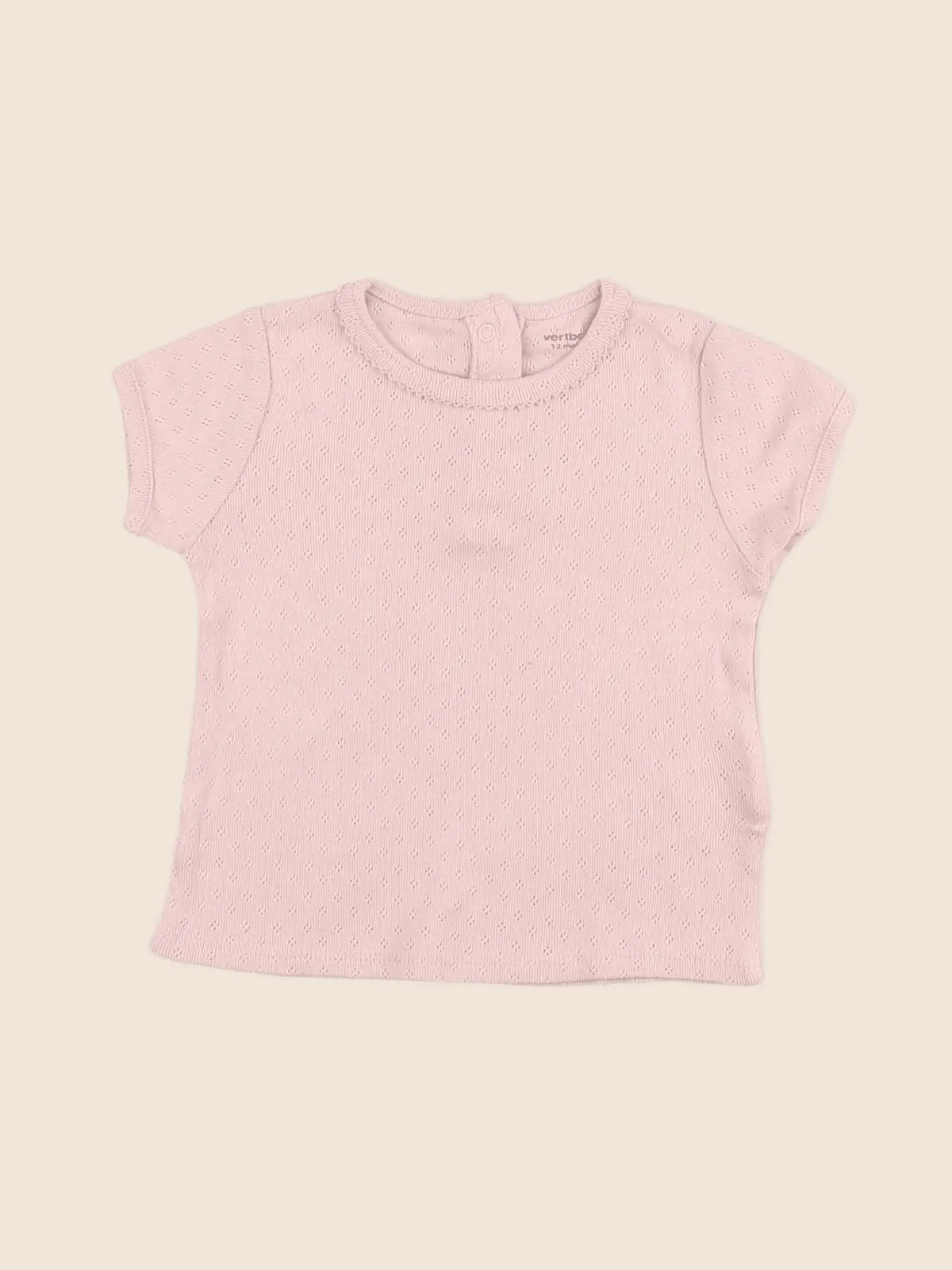 Vertbaudet - maillot de corps rose - 12 mois