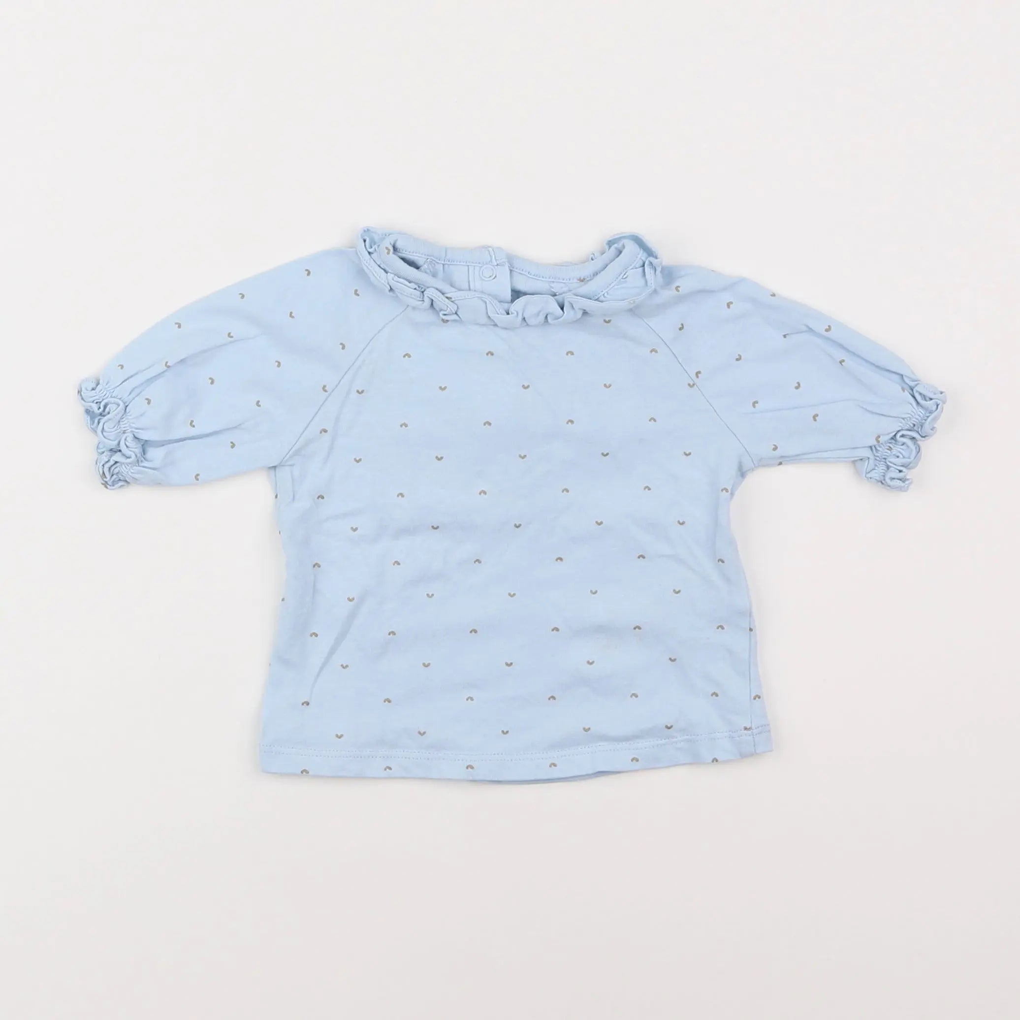 Vertbaudet - tee-shirt bleu - 12 mois