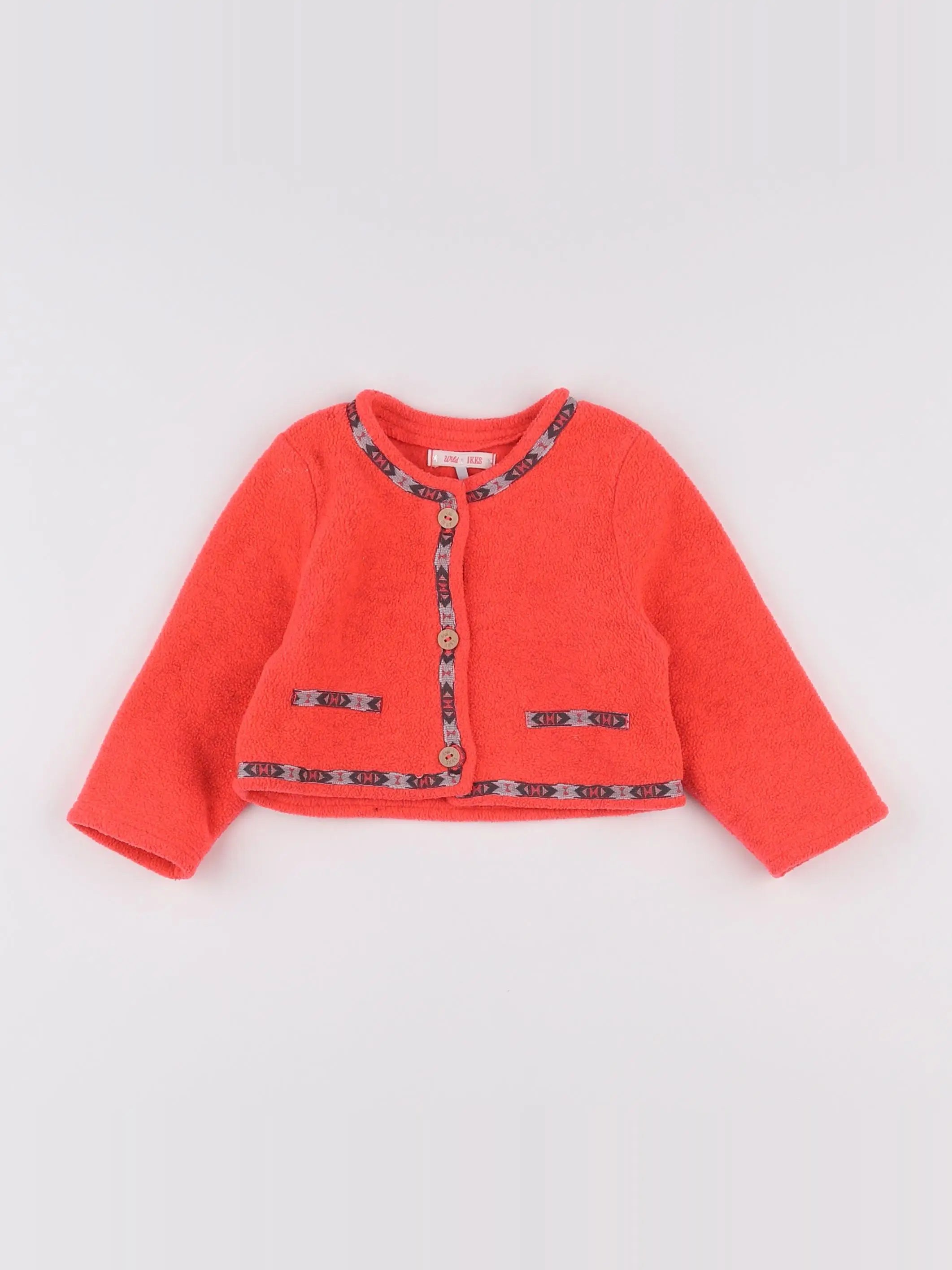 IKKS - veste rose fluo - 12 mois