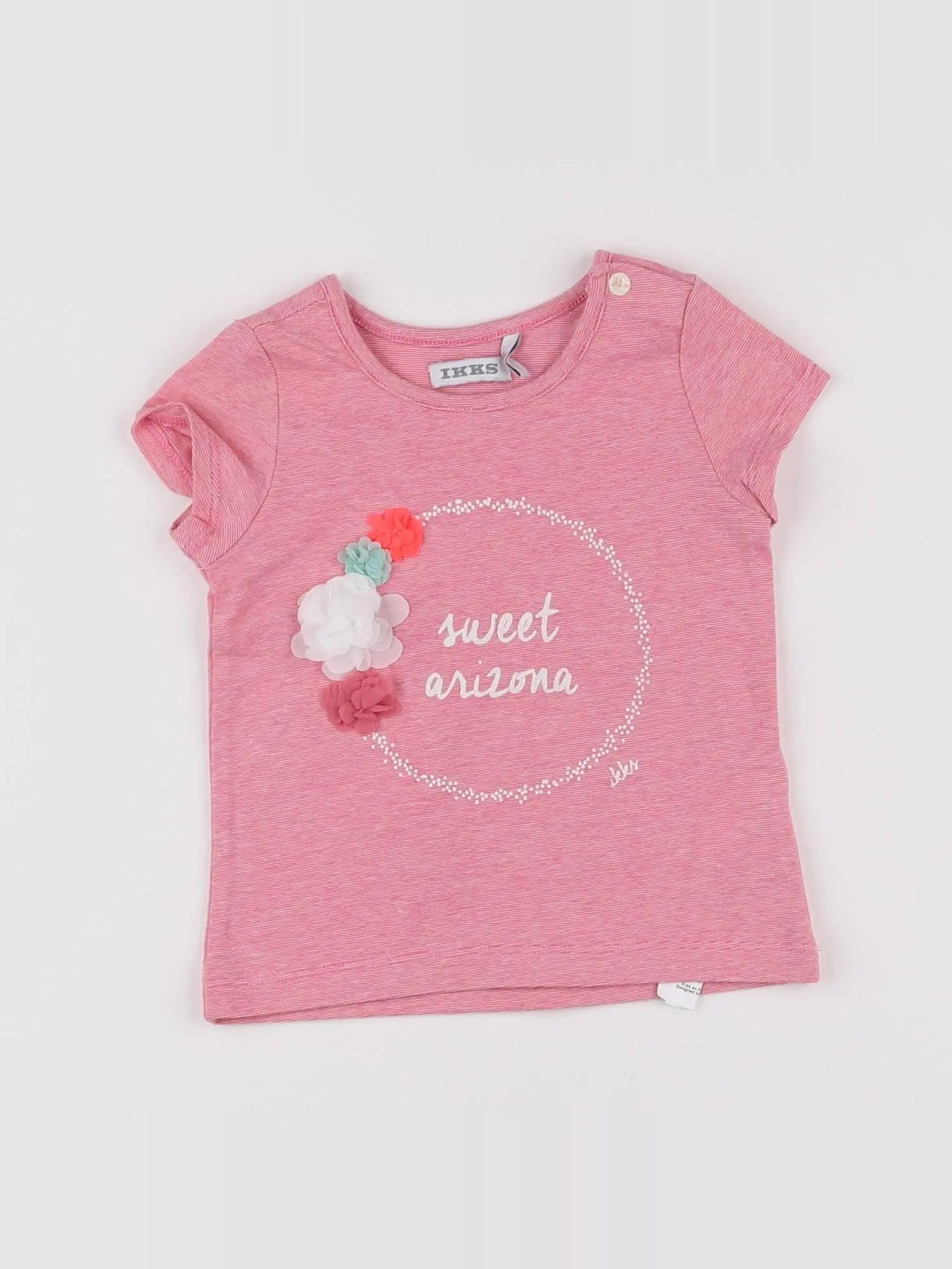 IKKS - tee-shirt rose - 6 mois