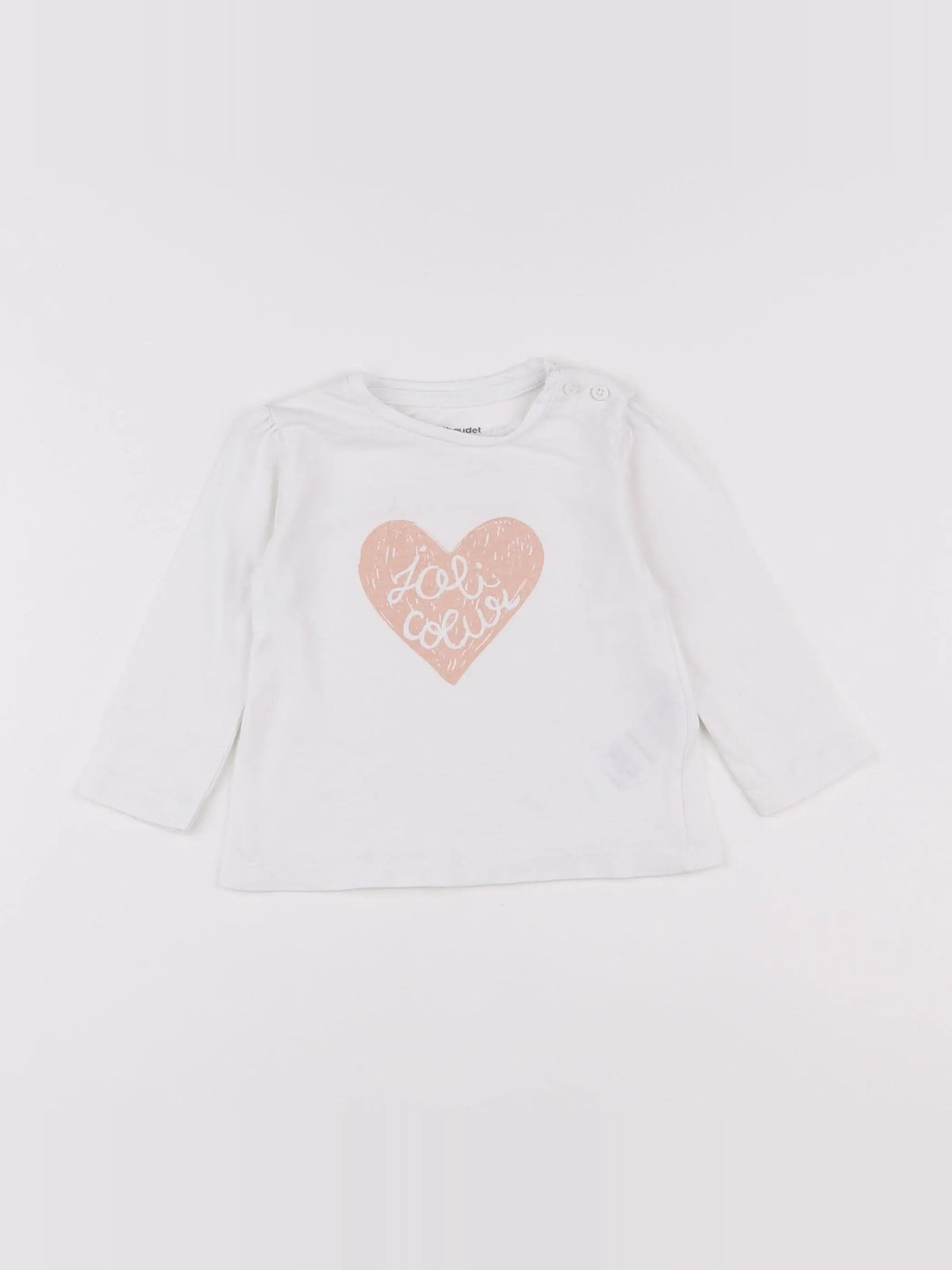 Vertbaudet - tee-shirt blanc - 6 mois