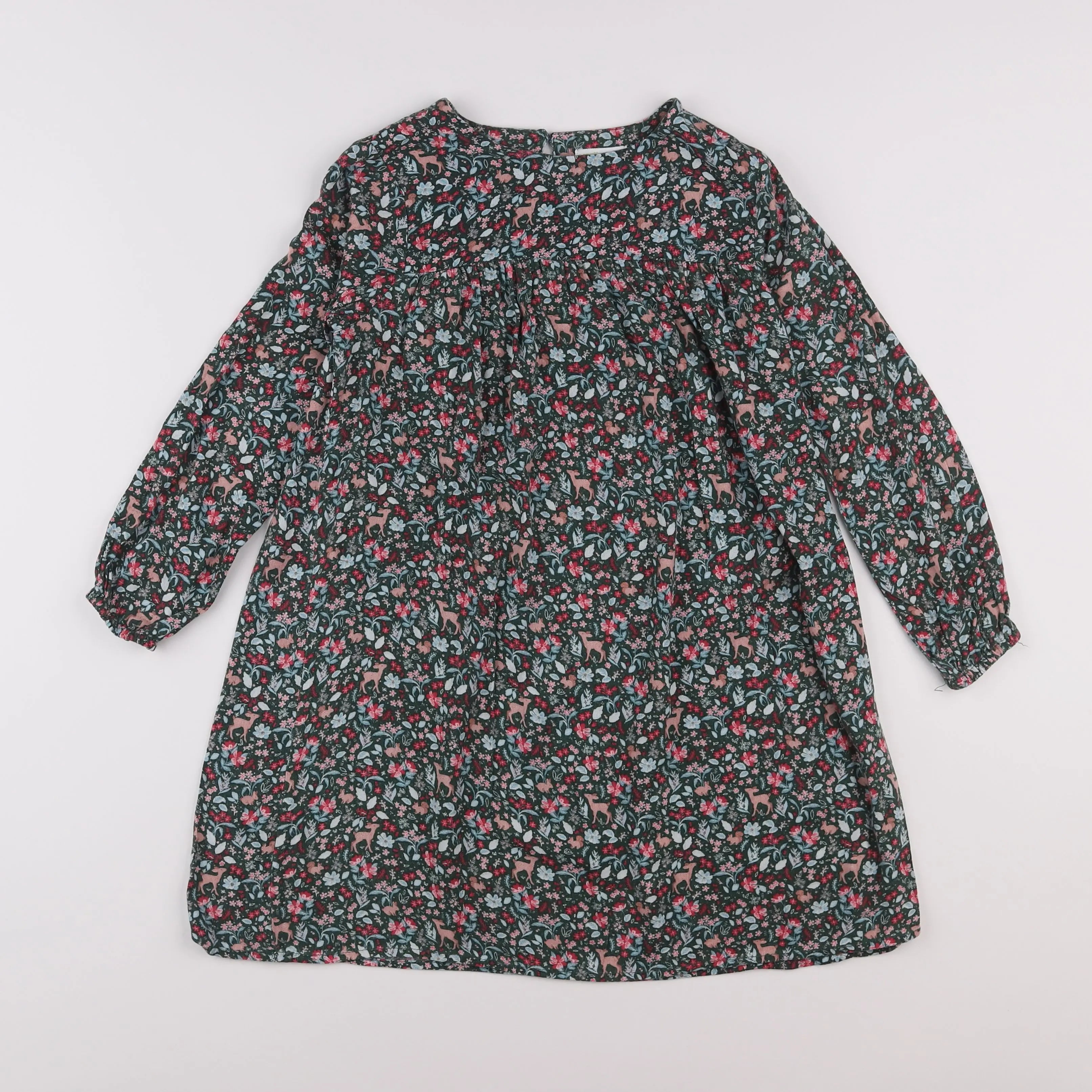 Vertbaudet - robe vert - 8 ans
