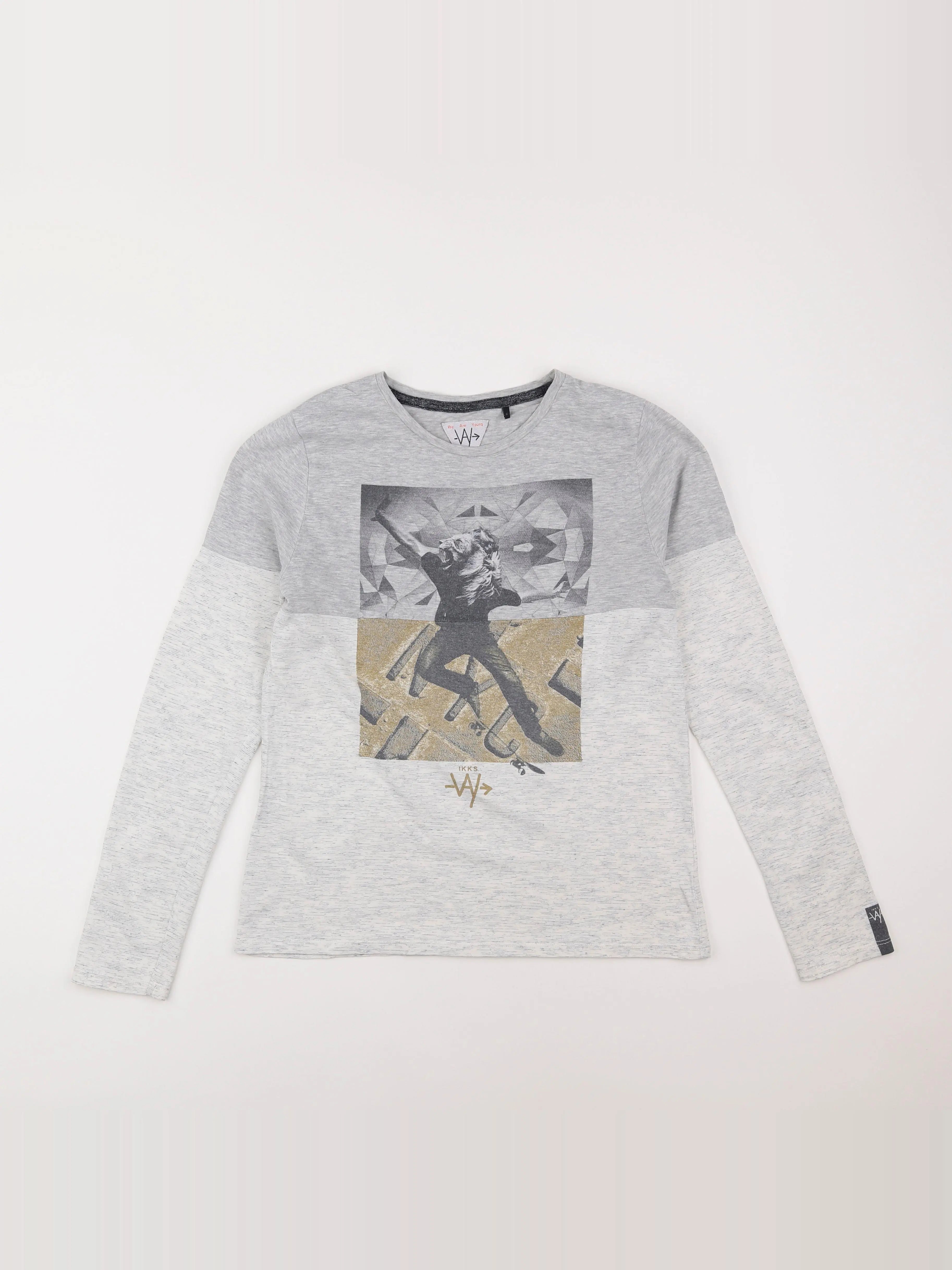 IKKS - tee-shirt gris - 14 ans