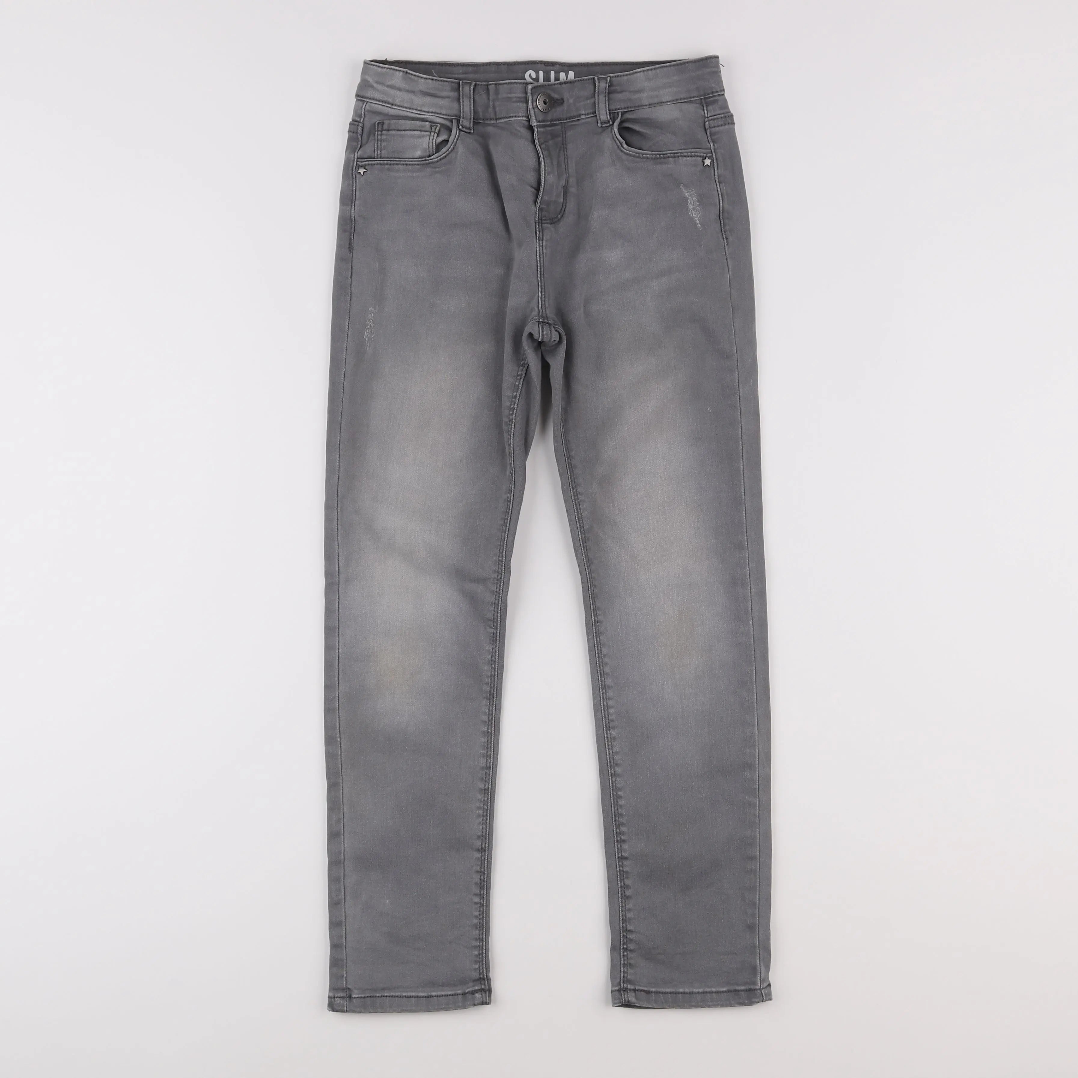 Vertbaudet - jean gris - 10 ans