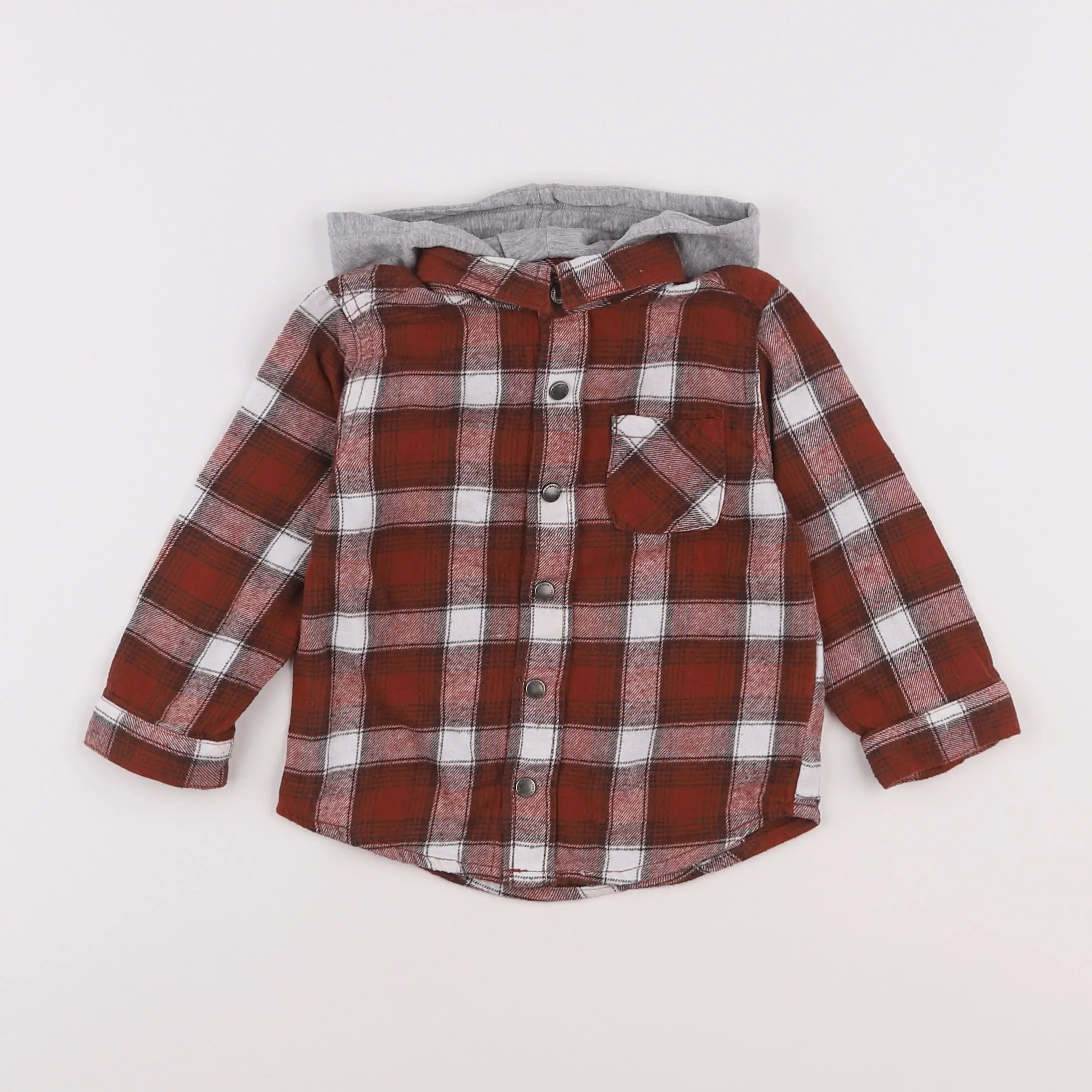 Vertbaudet - chemise rouge - 18 mois