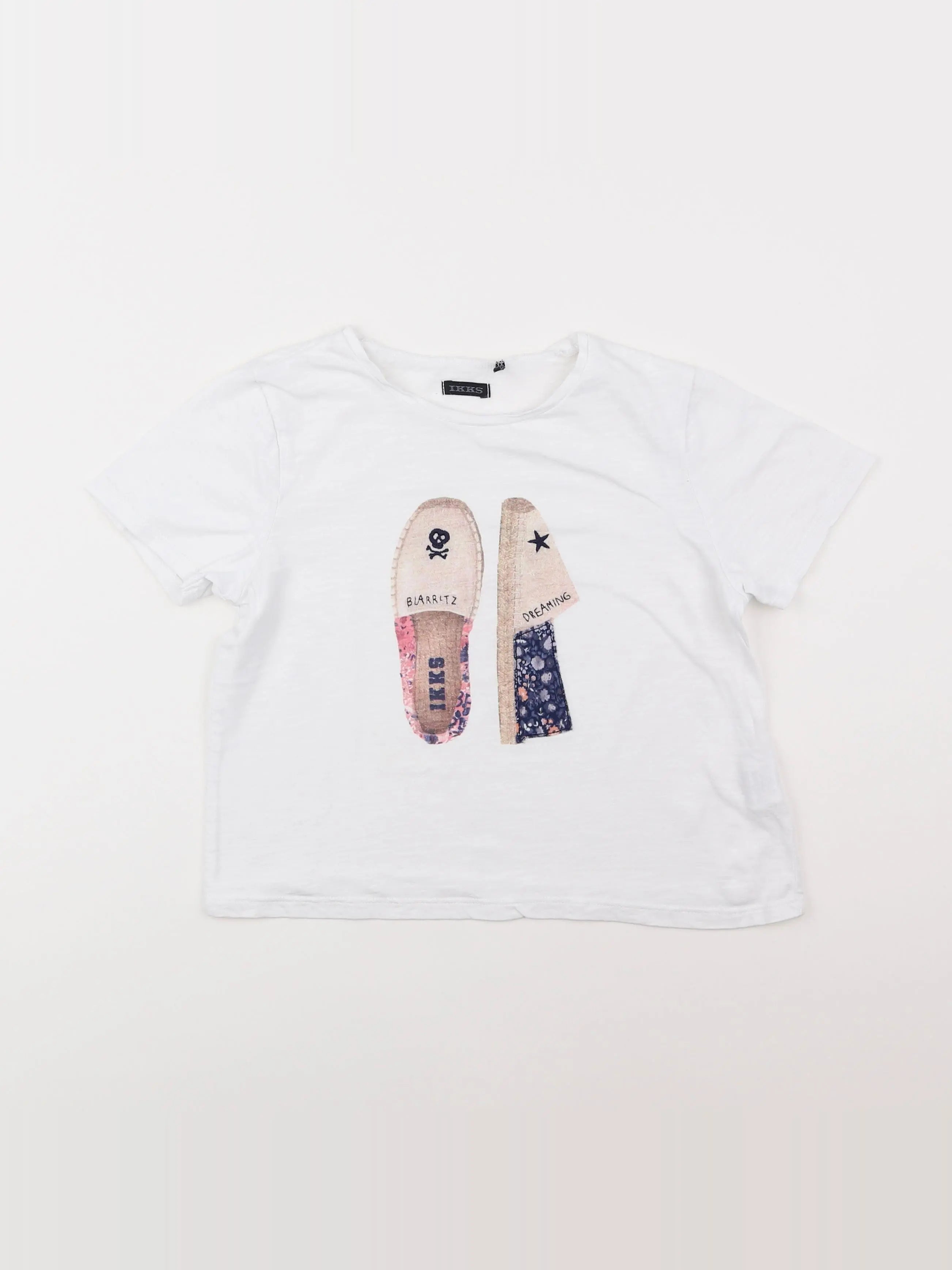 IKKS - tee-shirt blanc - 8 ans
