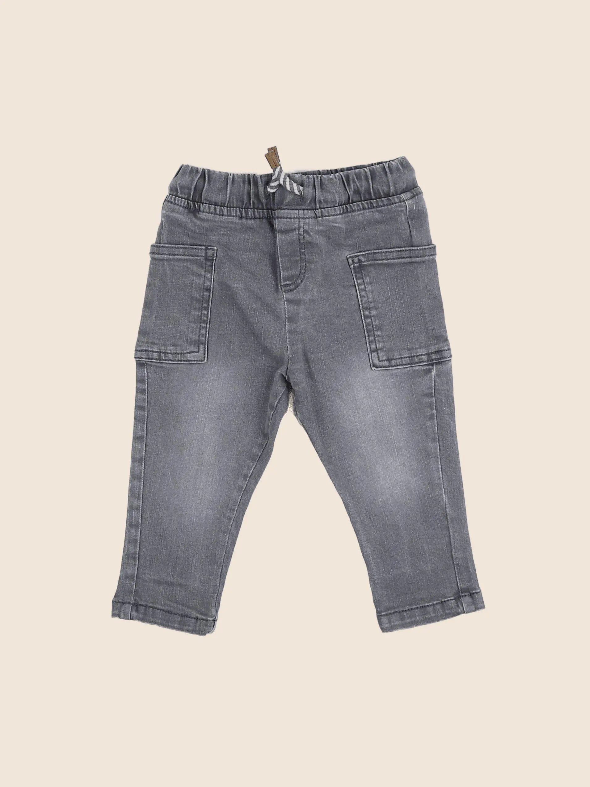 Vertbaudet - jean gris - 12 mois