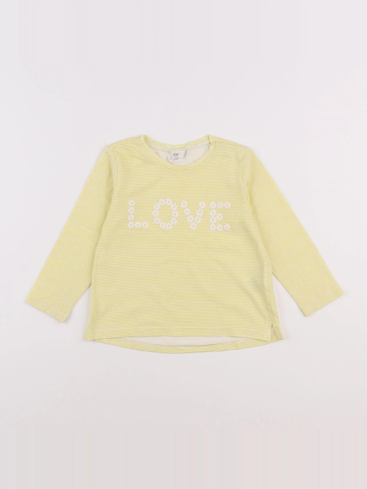 H&M - tee-shirt jaune - 12/18 mois