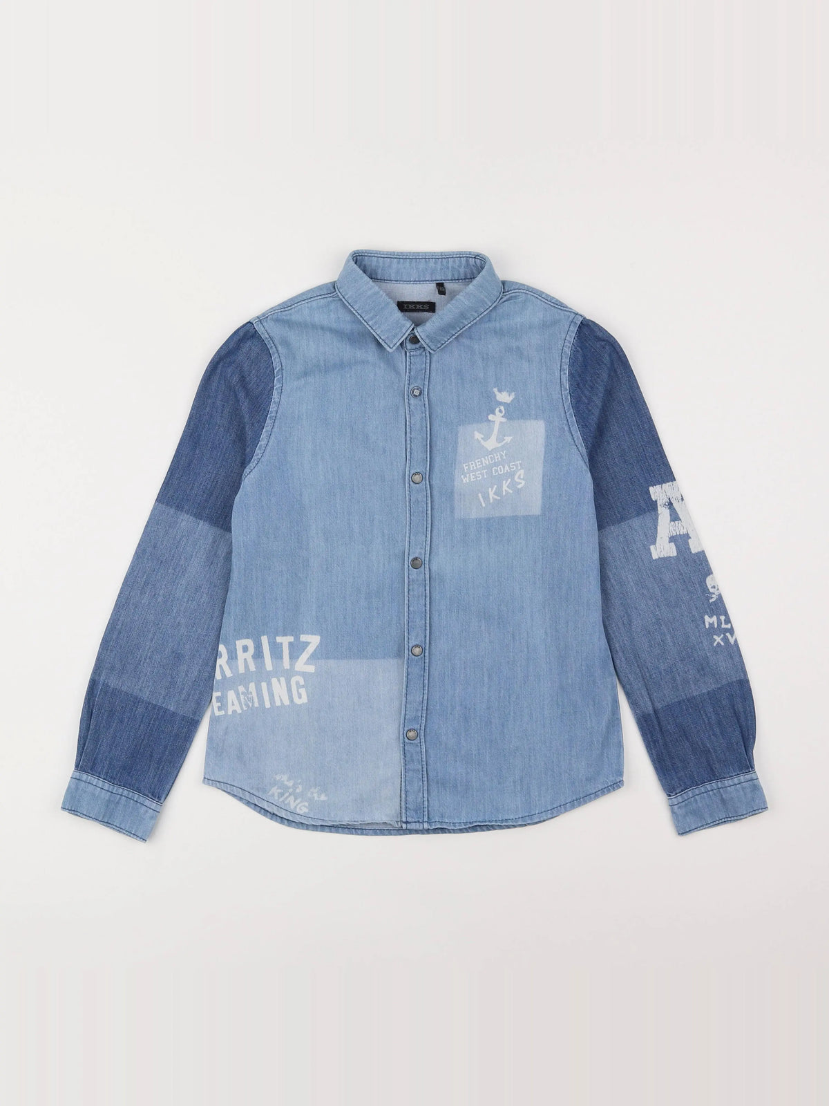 IKKS - chemise bleu - 8 ans