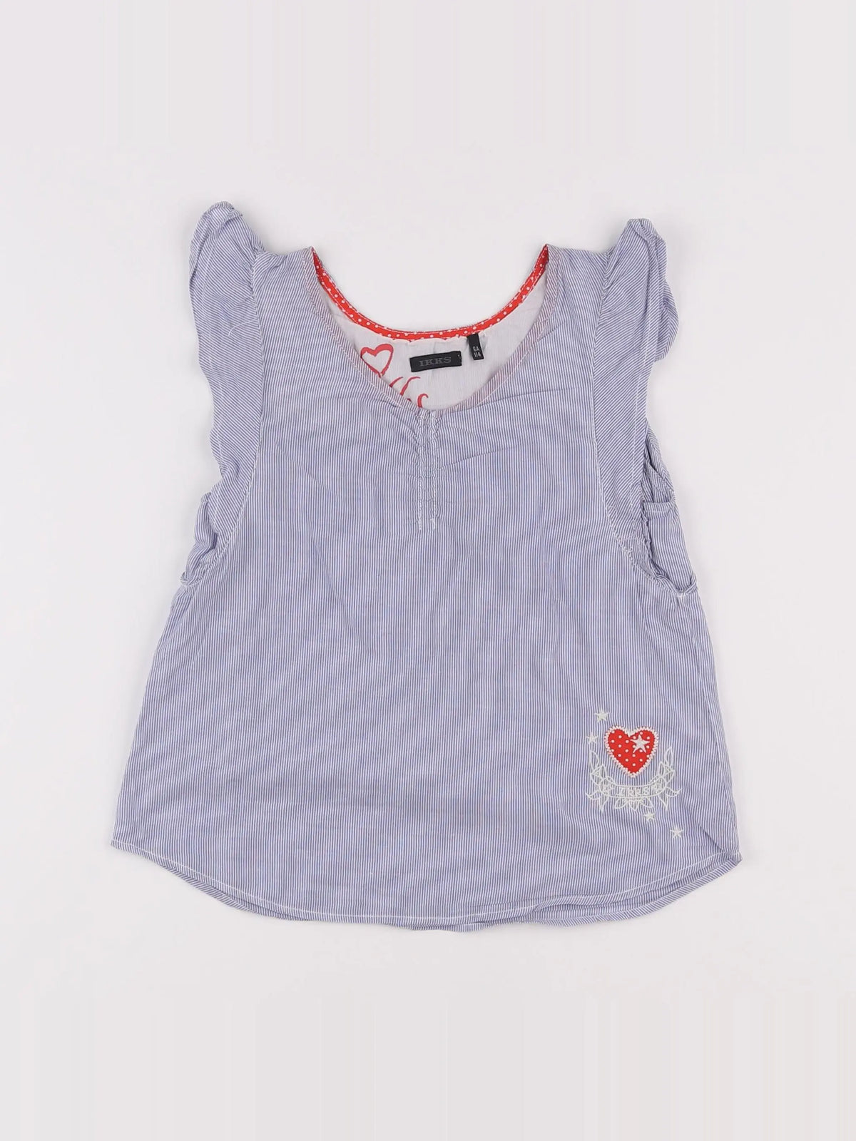 IKKS - blouse bleu, blanc - 6 ans
