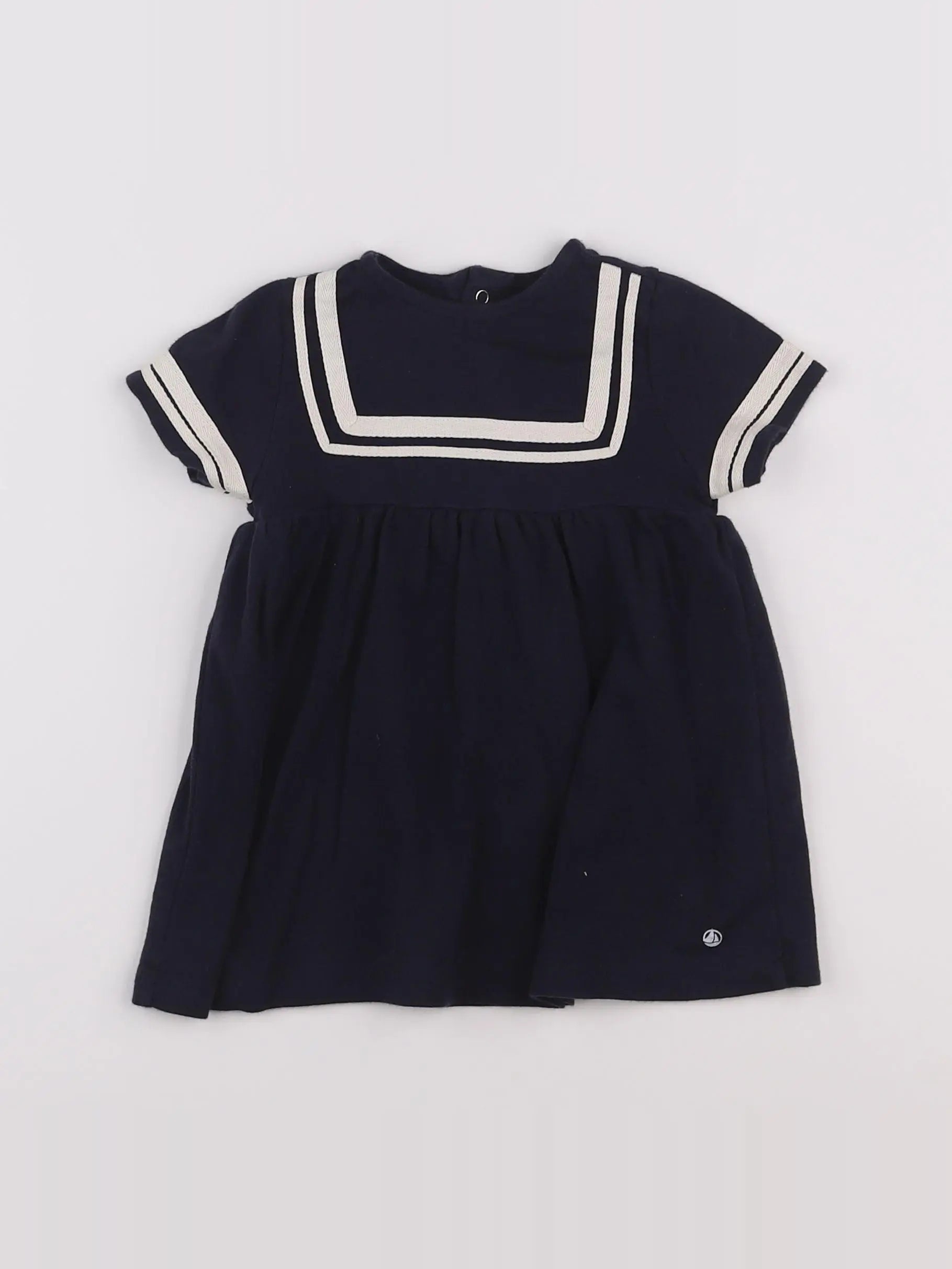 Petit Bateau - robe bleu - 6 mois